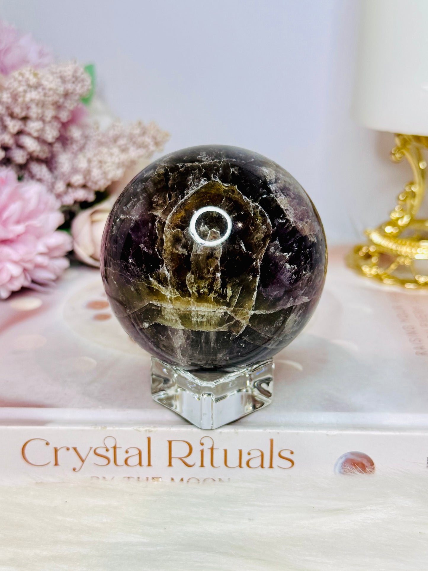 Rare Super Seven Sphere on Stand From Brazil Large 355g