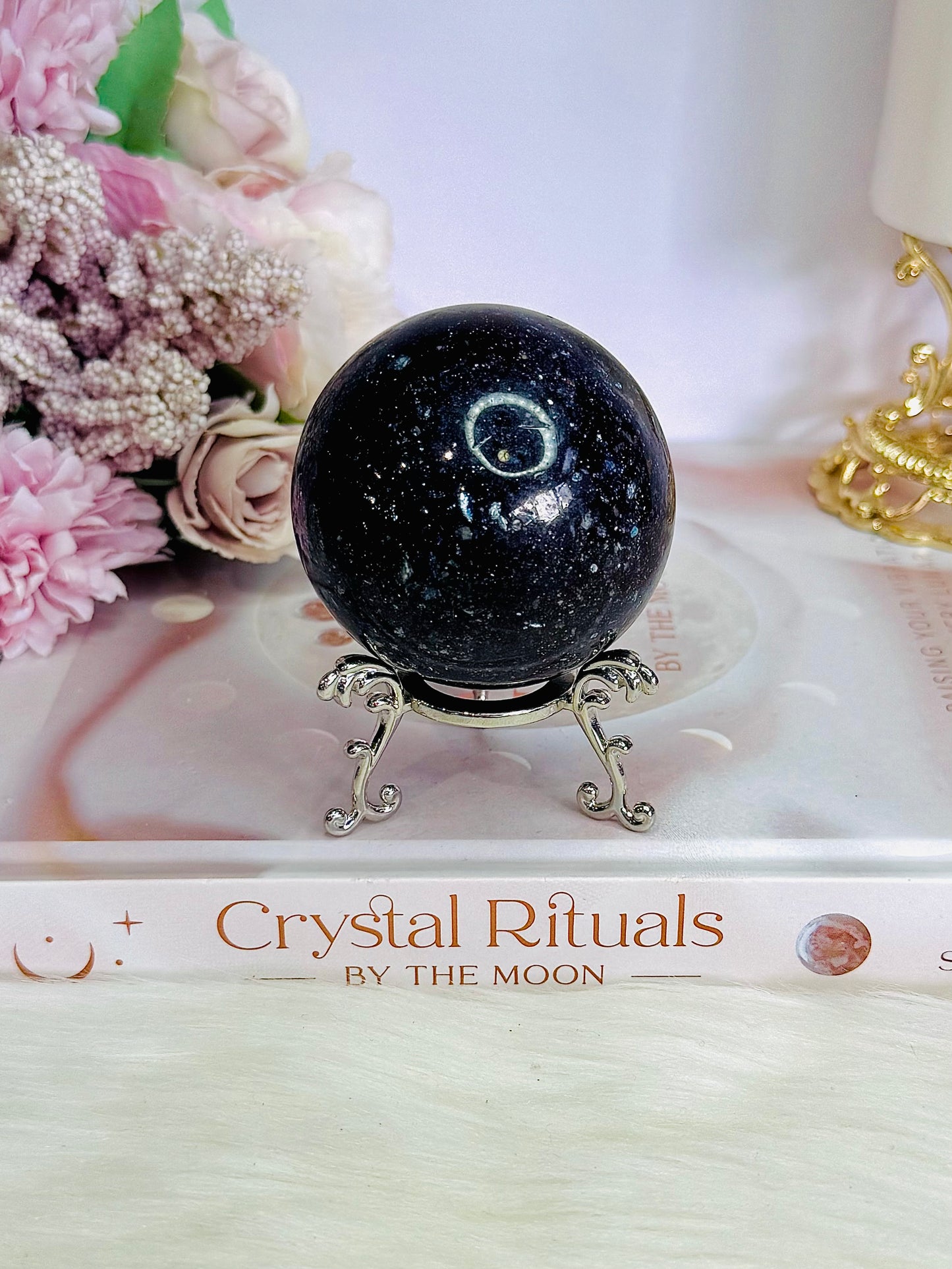 Purple Lepidolite | Mica Sphere On Stand 271grams