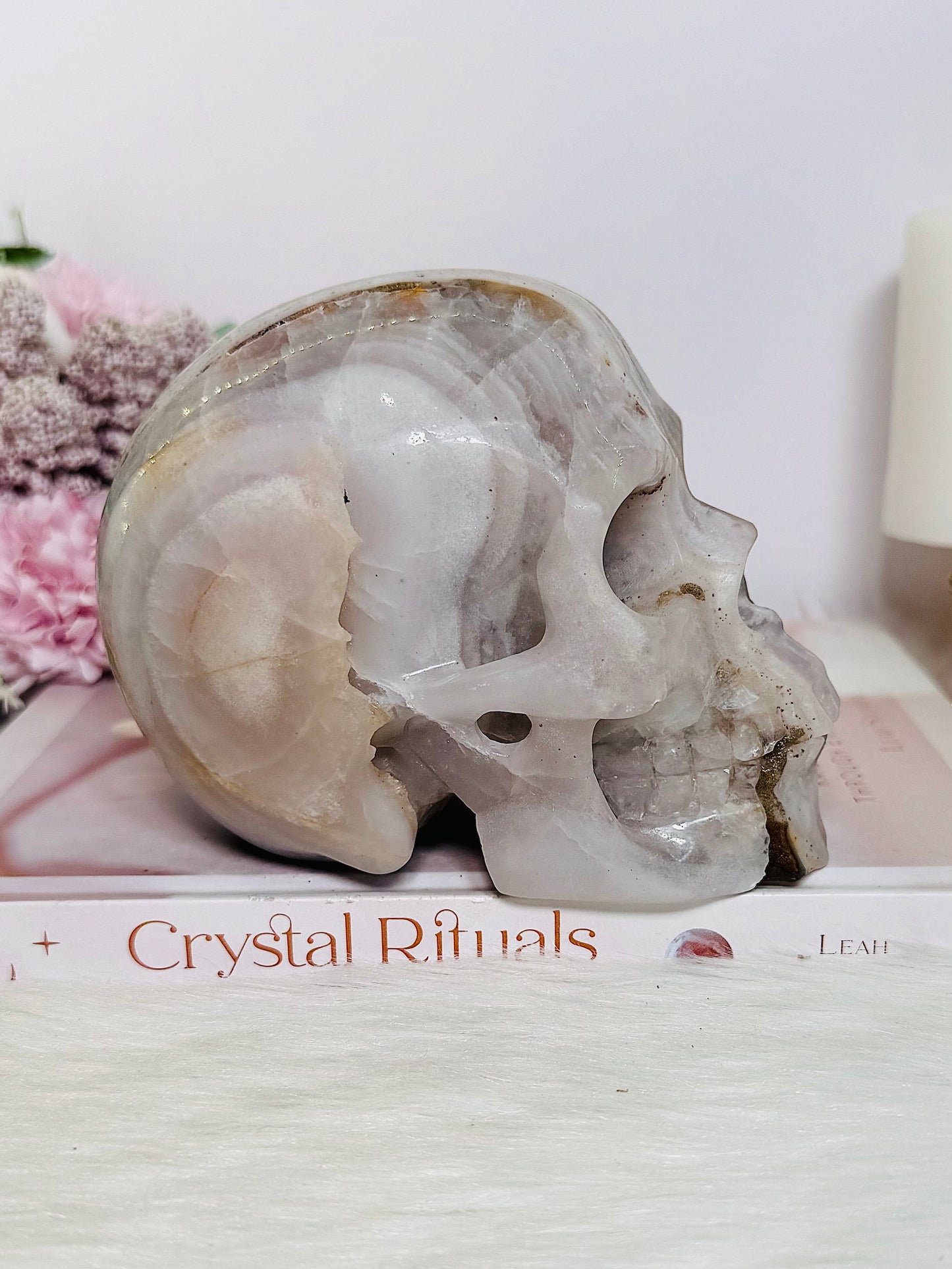 Huge 1.59KG Pastel Fluorite Carved Skull