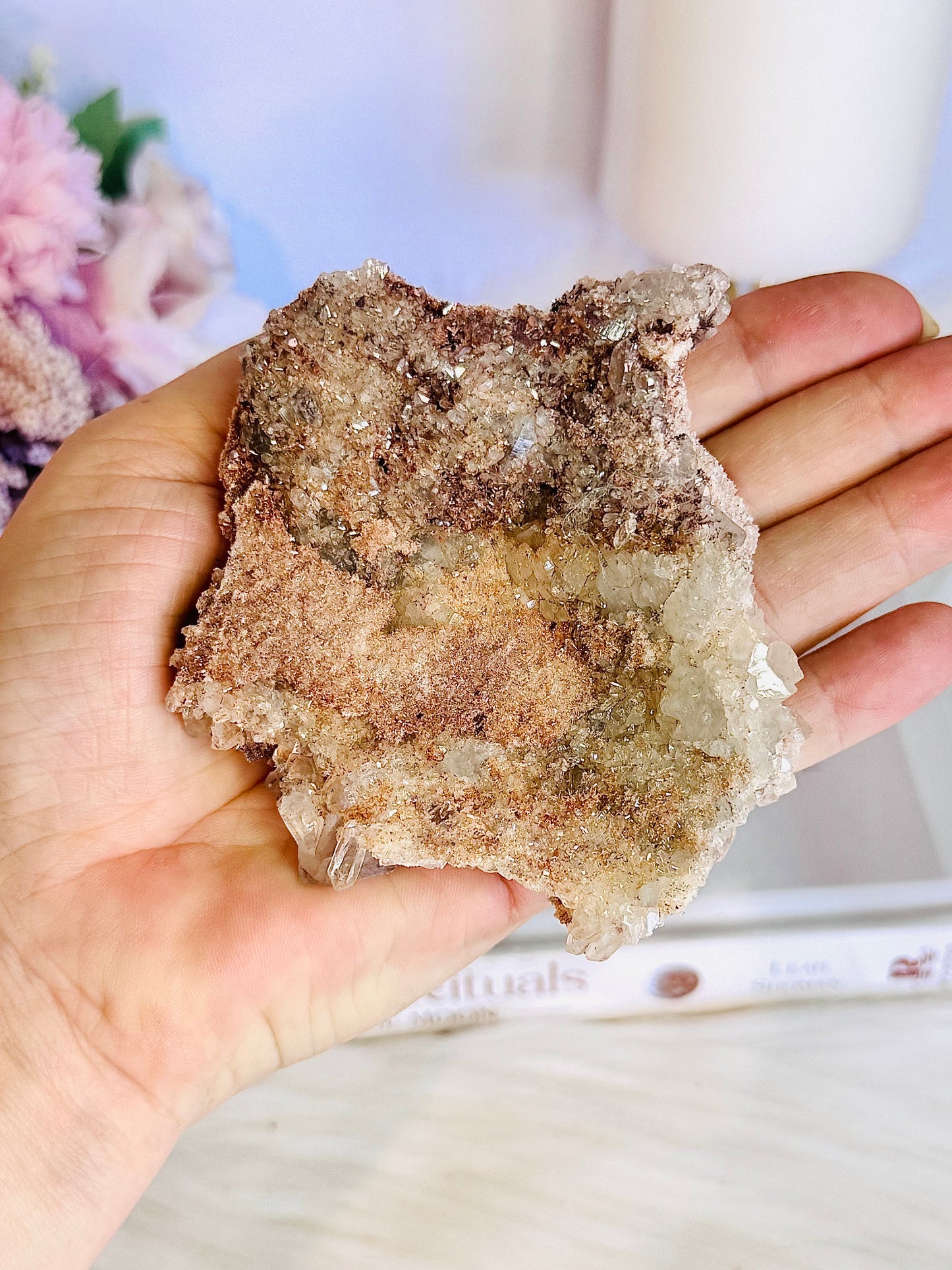 Natural Pink Quartz In Matrix 9cm