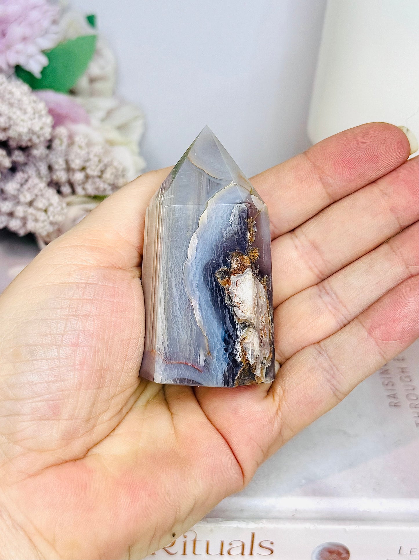 Flower Agate Point | Tower 7cm