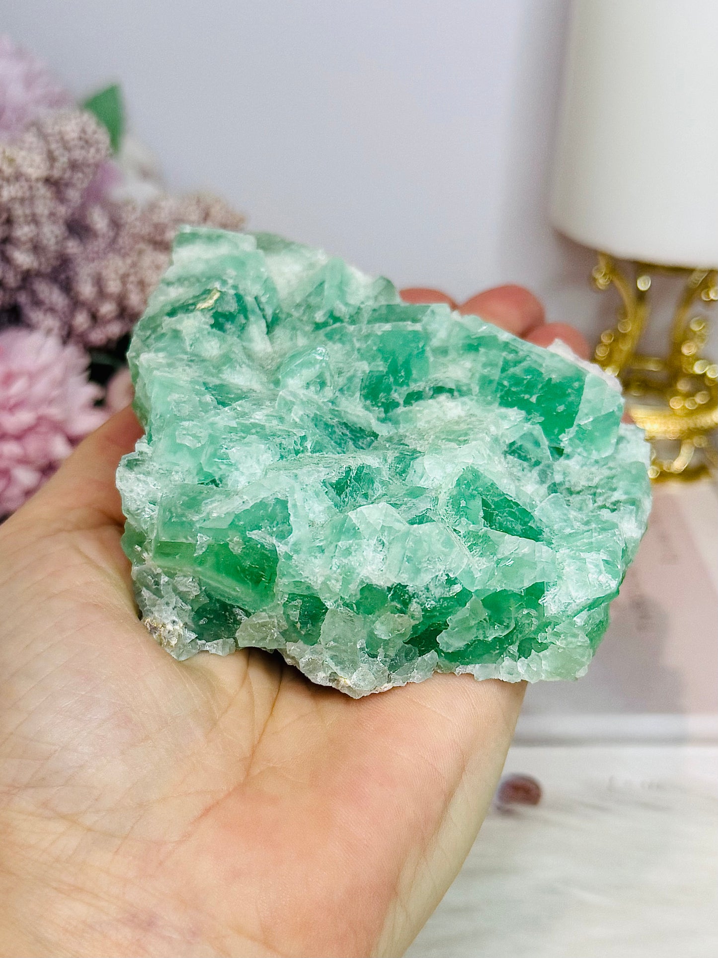 Natural Green Fluorite Thick Specimen 446g