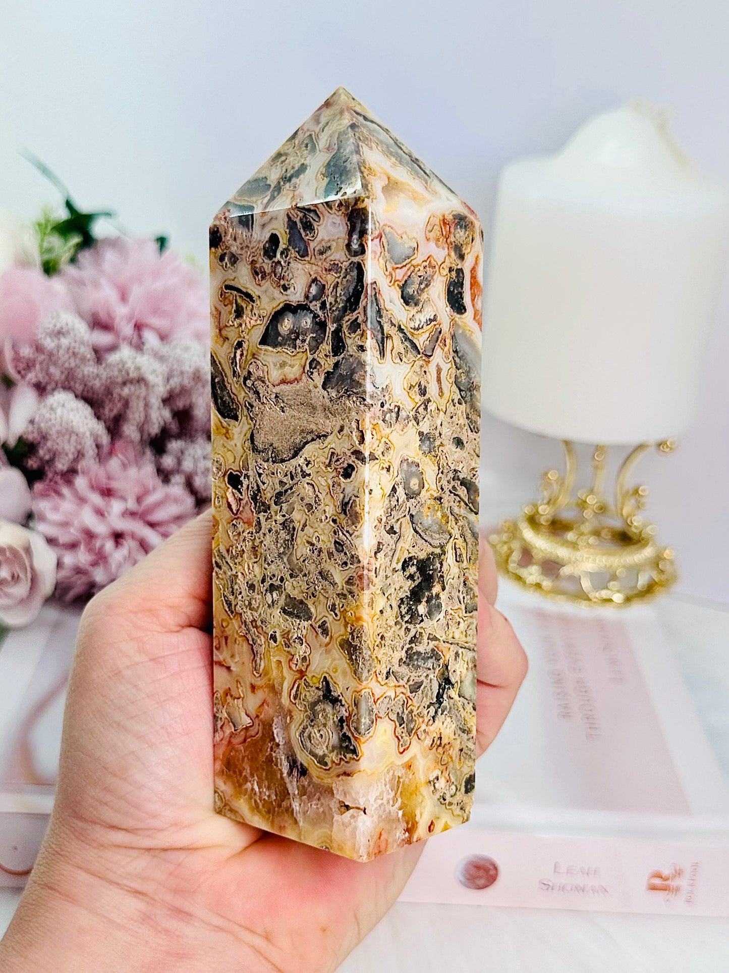 Crazy Lace Agate Chunky Perfectly Cut Tower 15cm