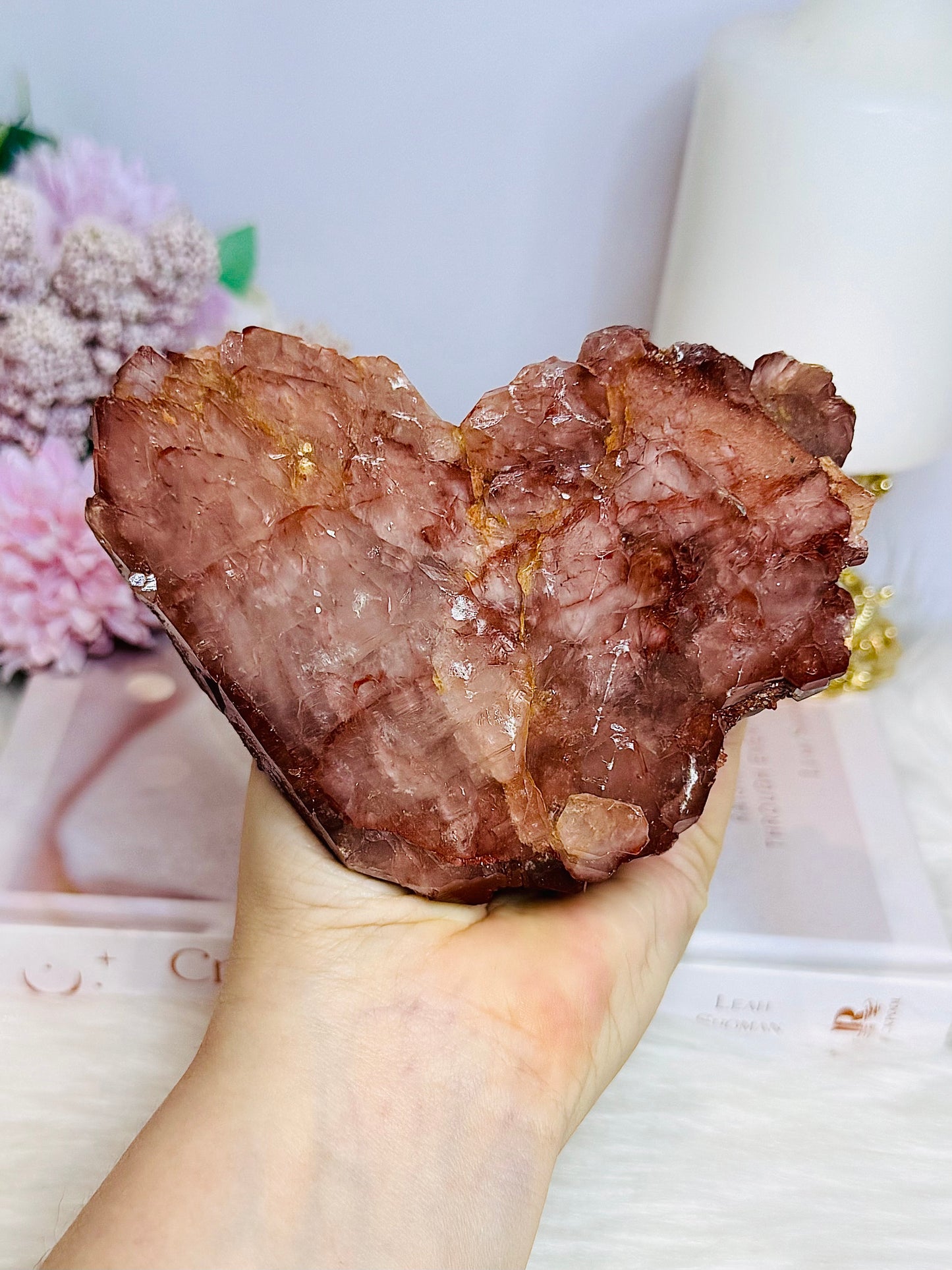 Large Natural Ferrunginous Hematoid Fire Quartz 553g
