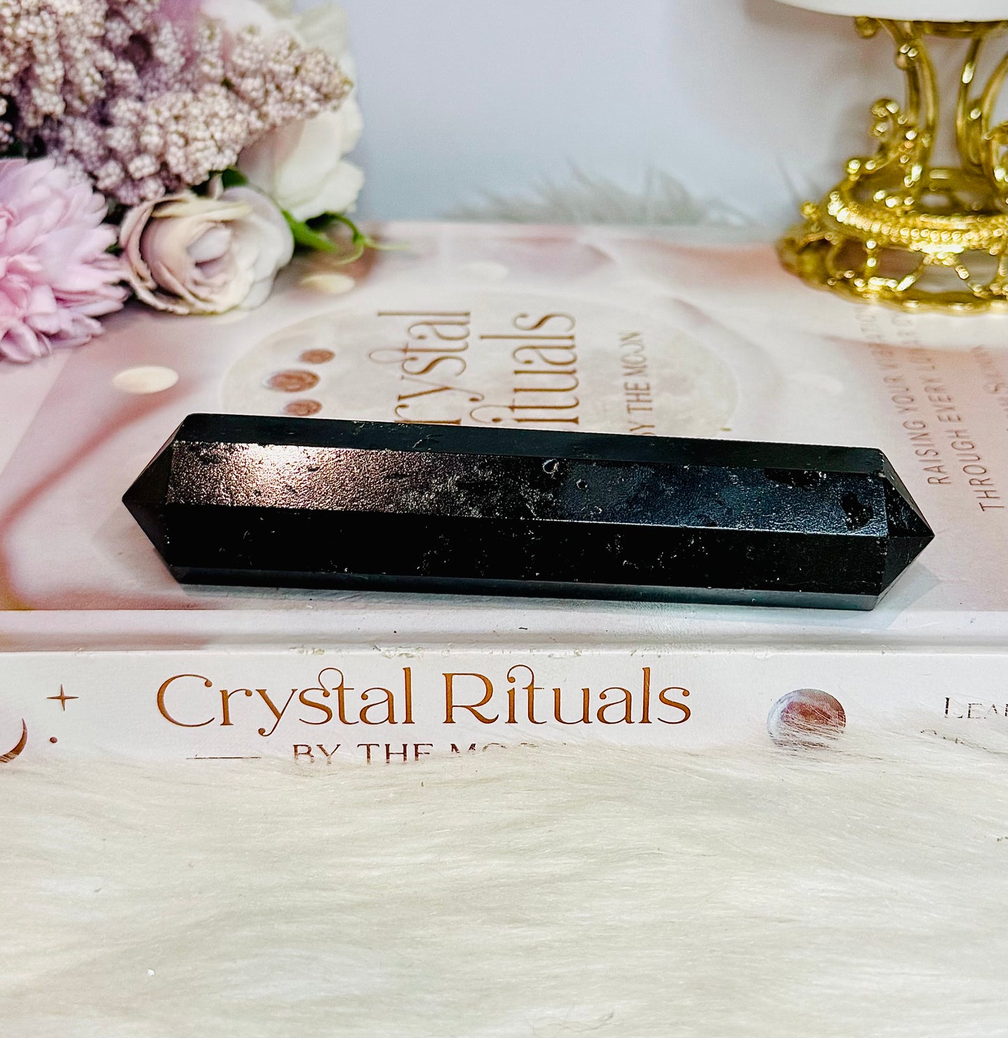 Large Black Tourmaline Double Terminated Point 13cm