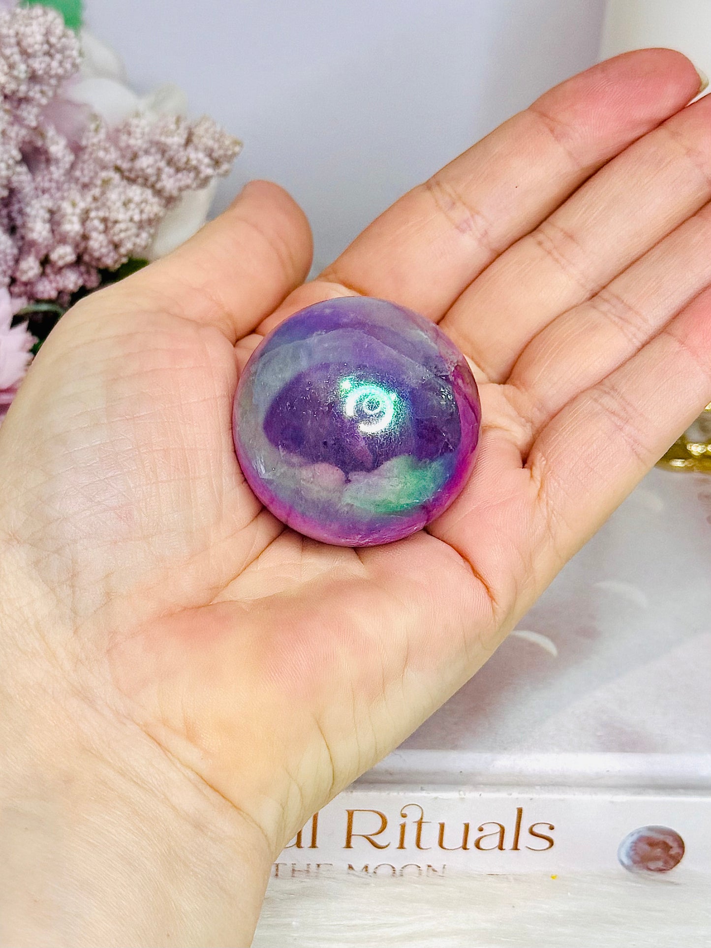 Angel Aura Amethyst Sphere on Stand 4.5cm