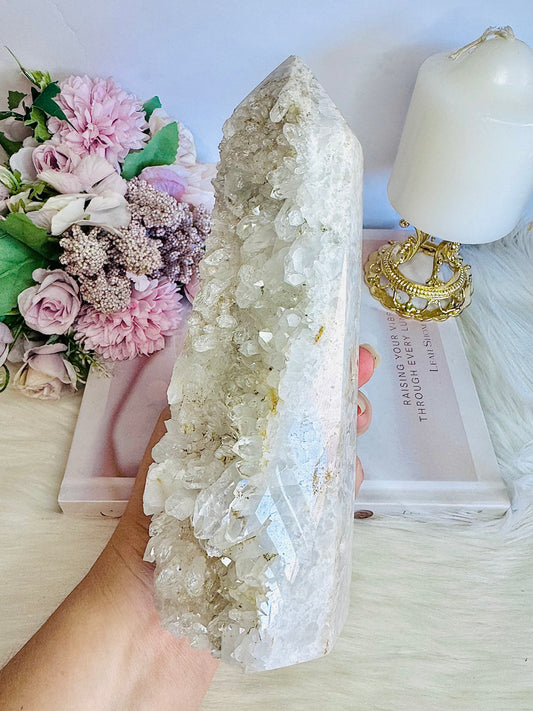 Huge Clear Quartz Cluster Tower 20cm 1.05KG
