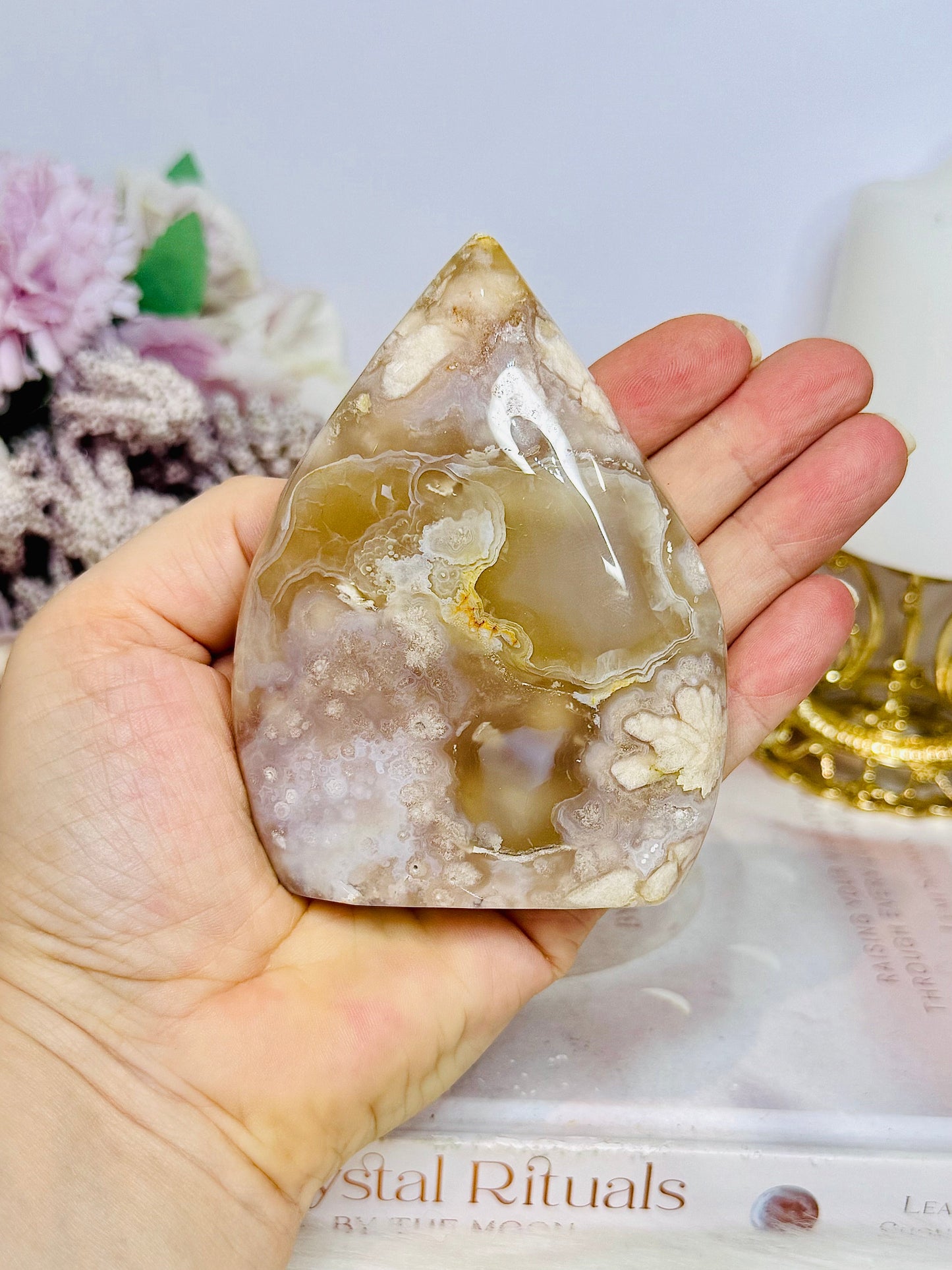 Flower Agate Freeform | Flame 10cm