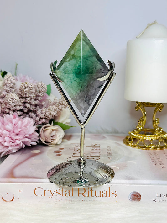 Fluorite Diamond On Stand 14cm