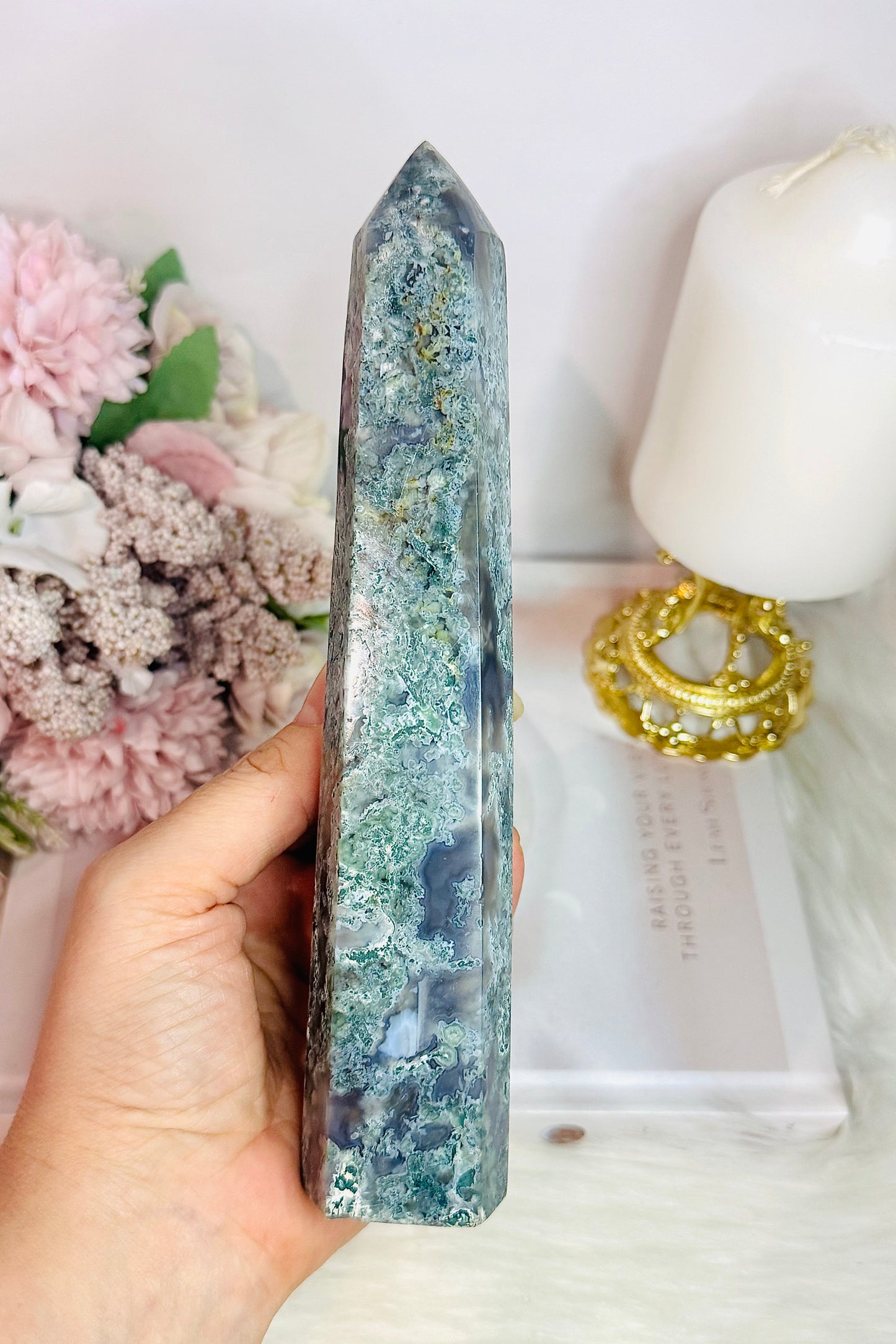 Moss Agate Tower | Generator 17cm