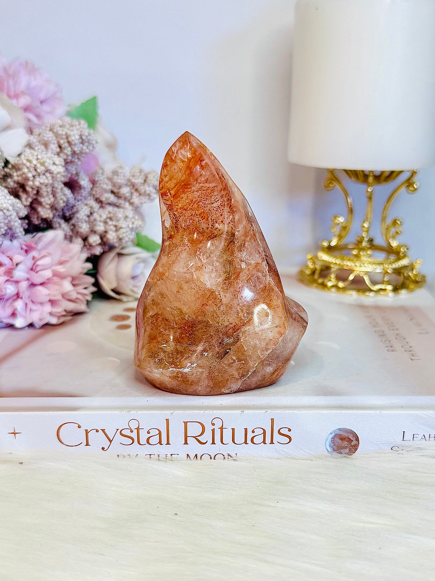 Red Fire Quartz Flame 9cm