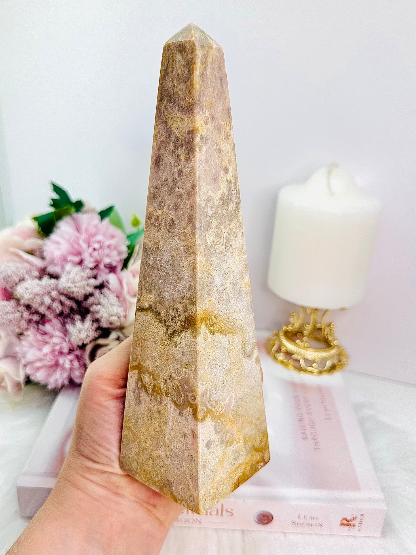 ⚜️ SALE ⚜️ Large 20cm 668gram Pink Amethyst Obelisk | Tower From Brazil