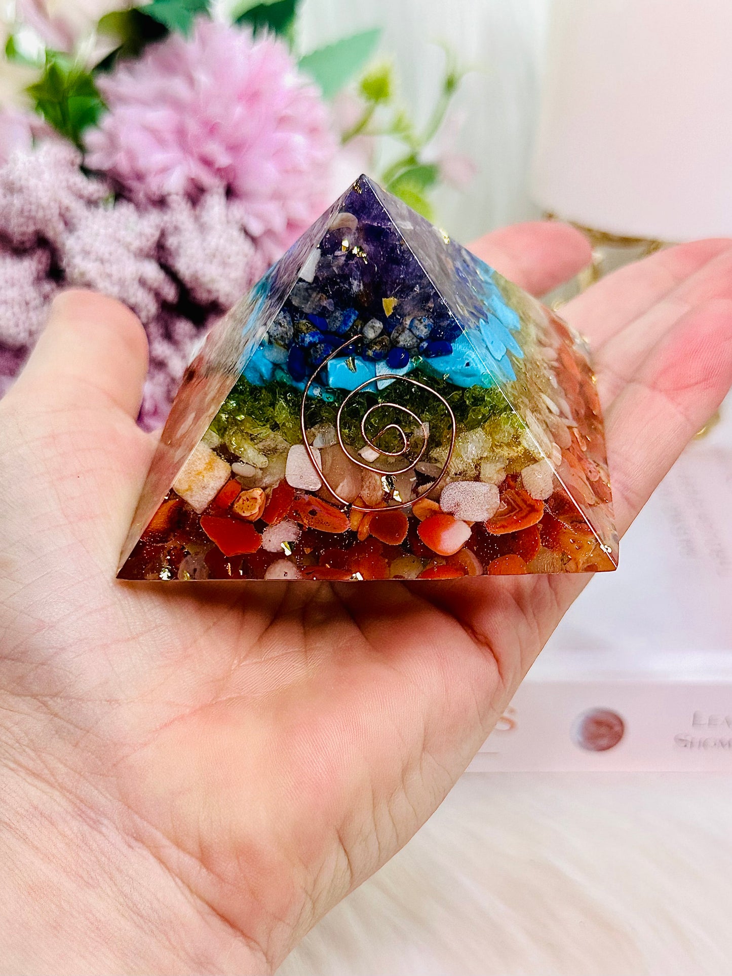 Stunning Large Resin Chakra Pyramid