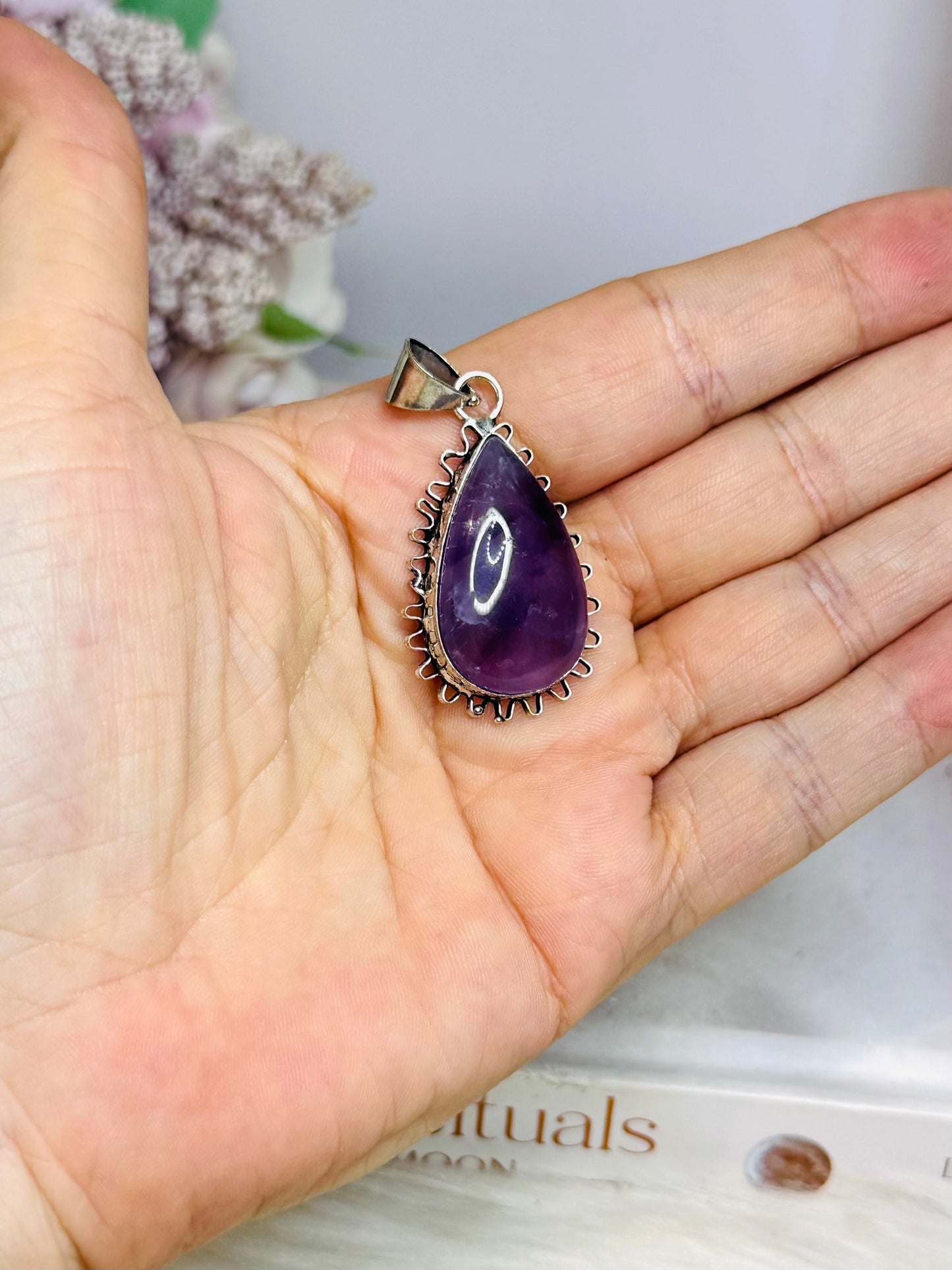Amethyst Sterling Silver Pendant in Gift Bag