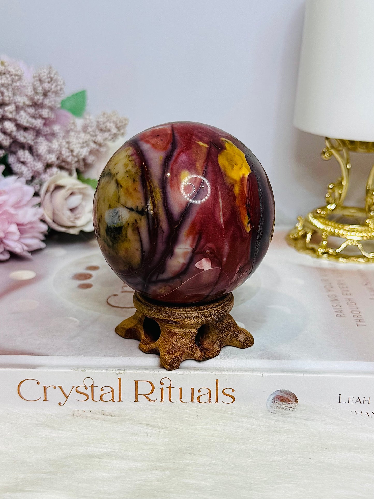 Mookaite Jasper Large Sphere on Stand 393g