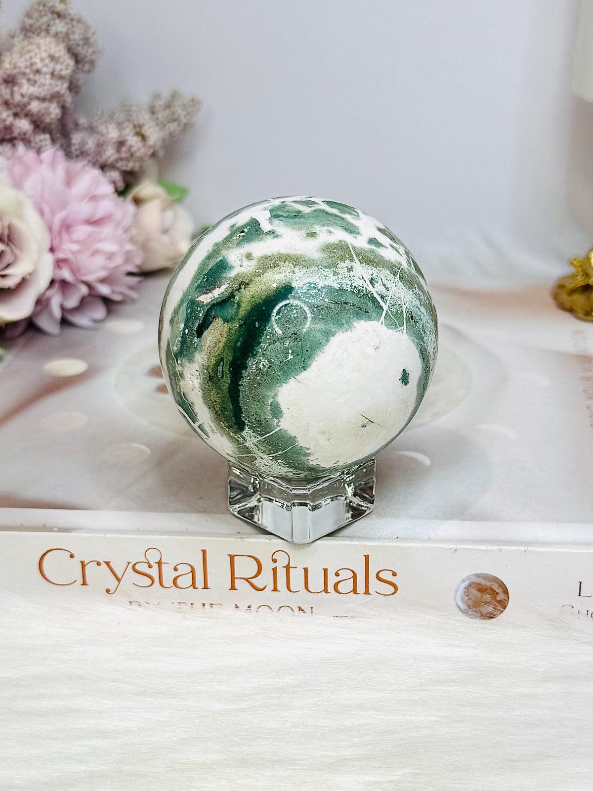 Unicorn Jasper Sphere on Stand 238g