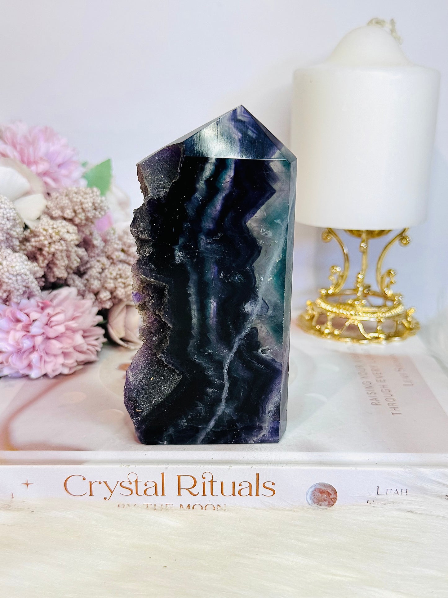 Rainbow Fluorite Slab | Tower 12.5cm