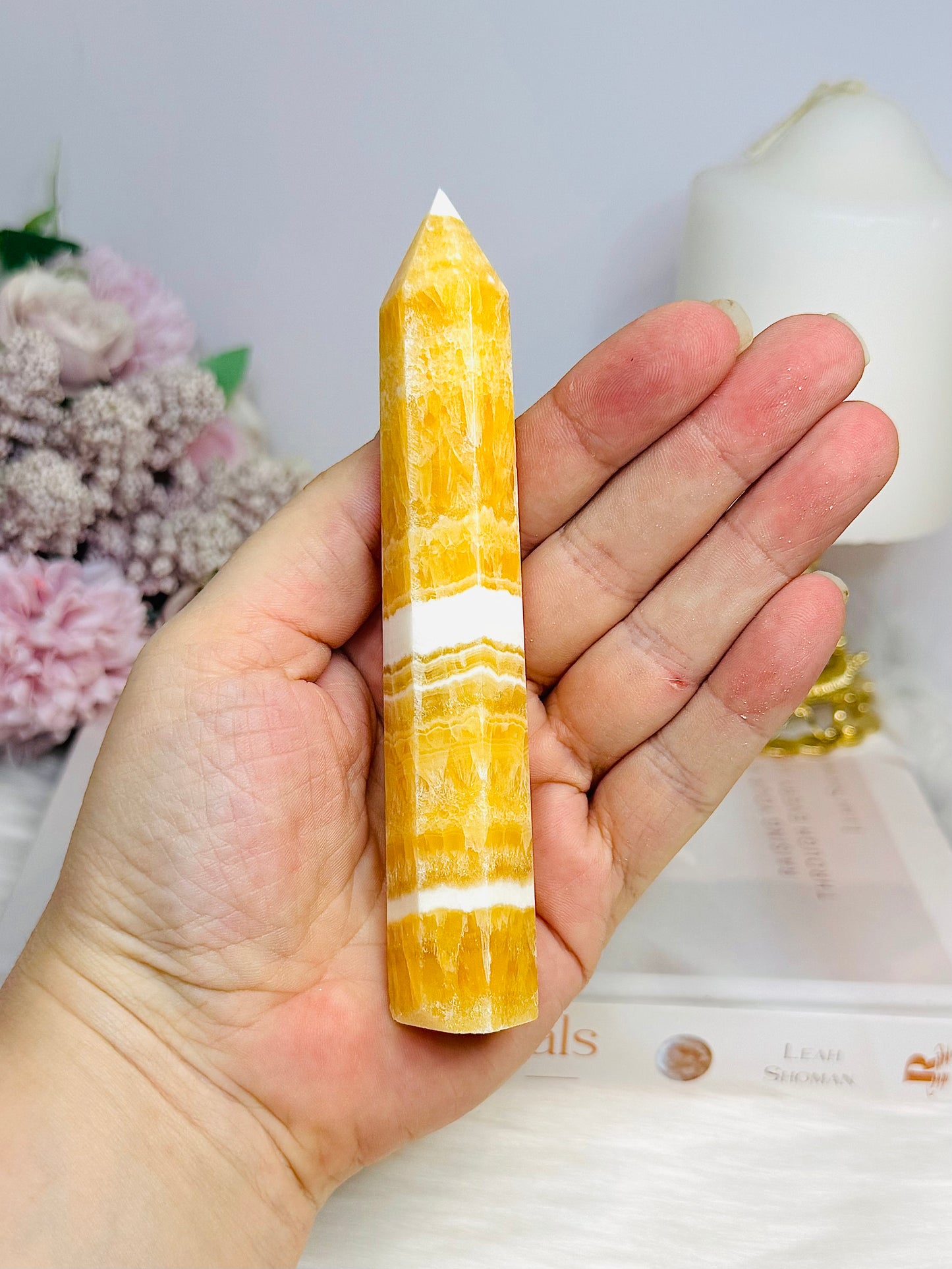 Orange Calcite Tower 12.5cm