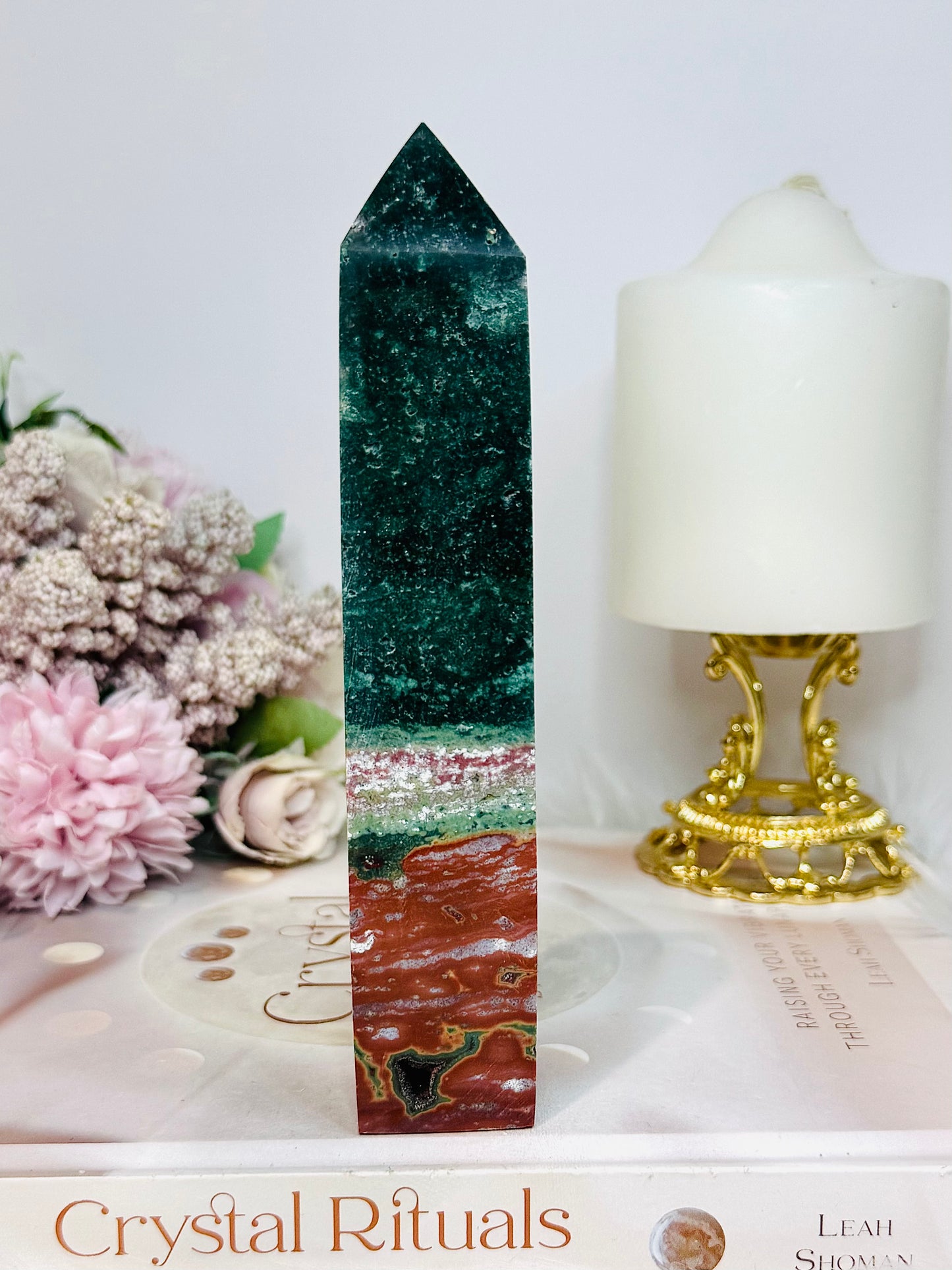 Ocean Jasper Druzy Tower 15.5cm