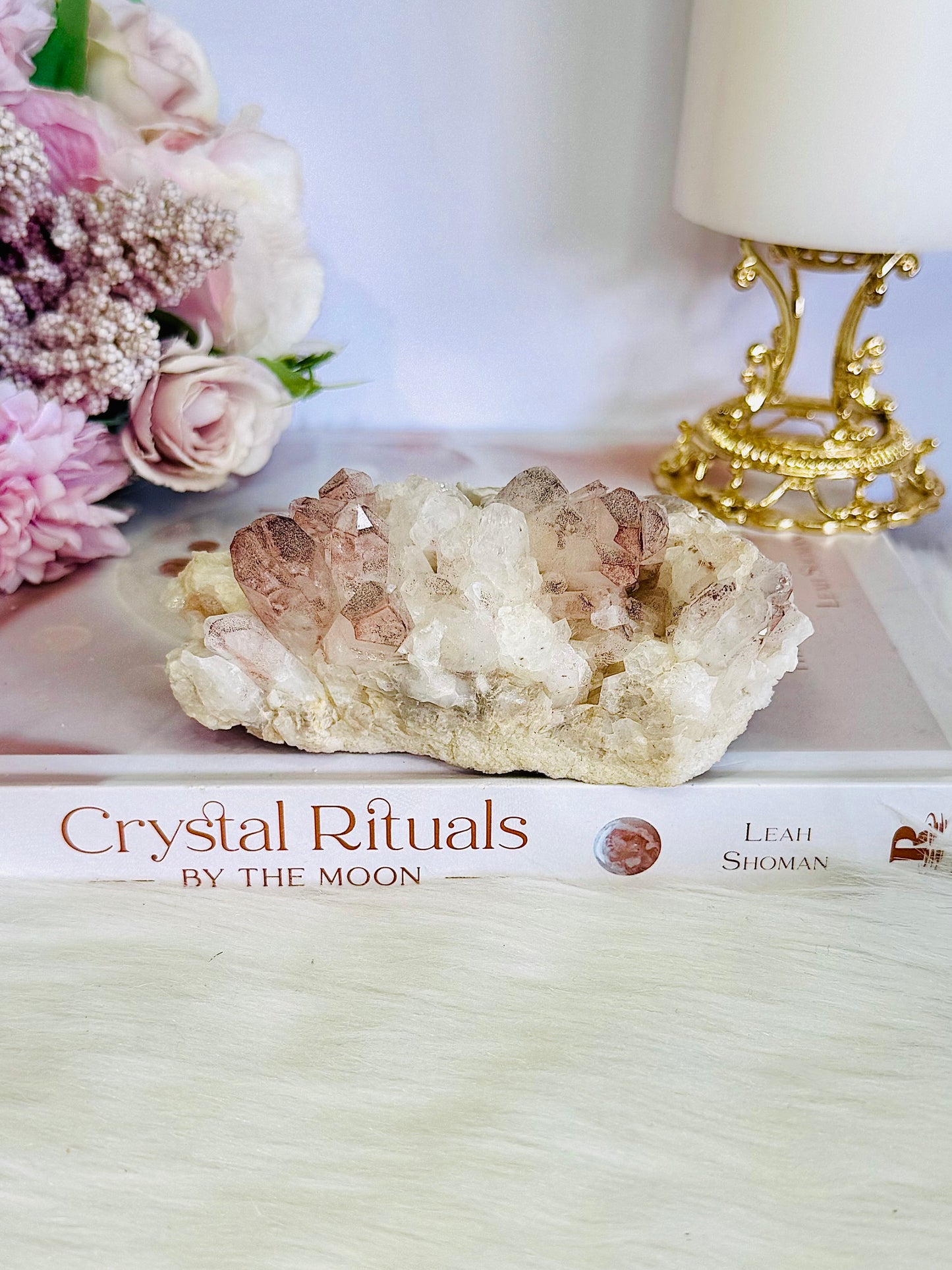Incredible Natural Pink Lithium Quartz Cluster 10.5cm