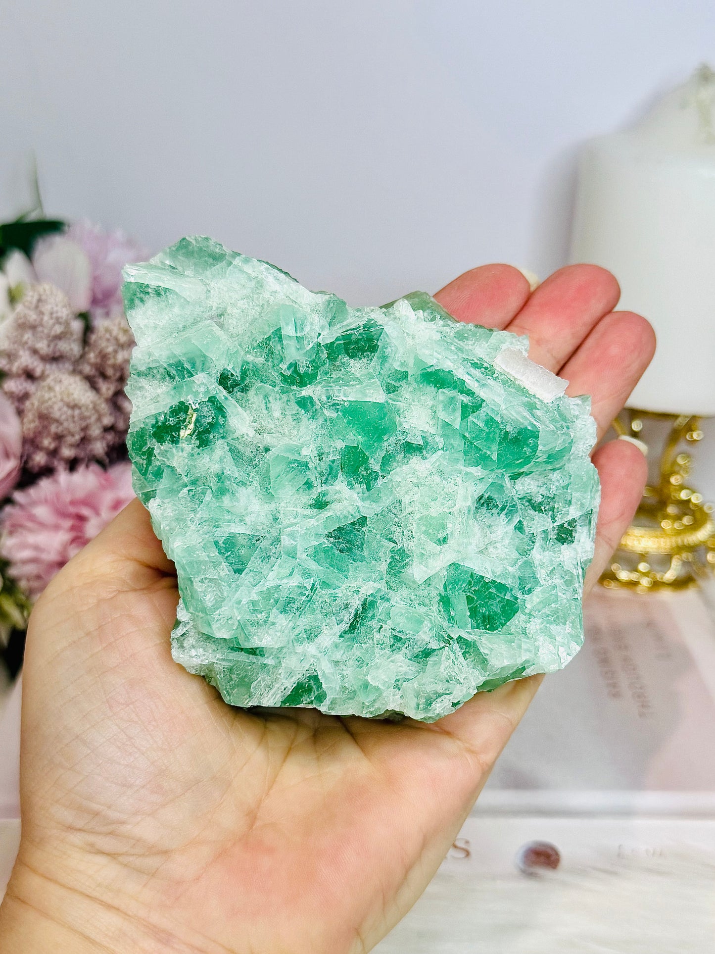 Natural Green Fluorite Thick Specimen 446g