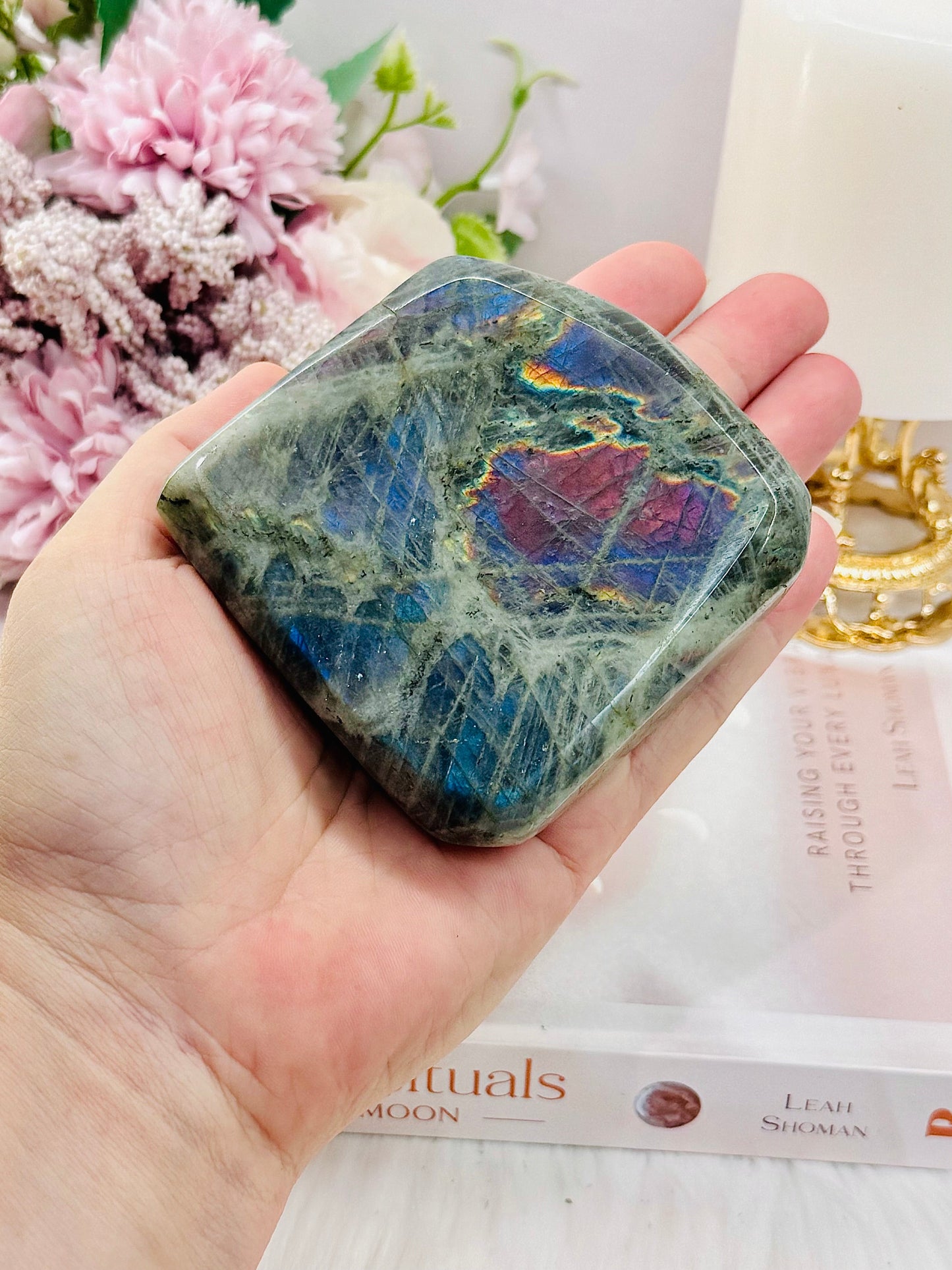 Chunky Labradorite Freeform with Colourful Flash 328grams