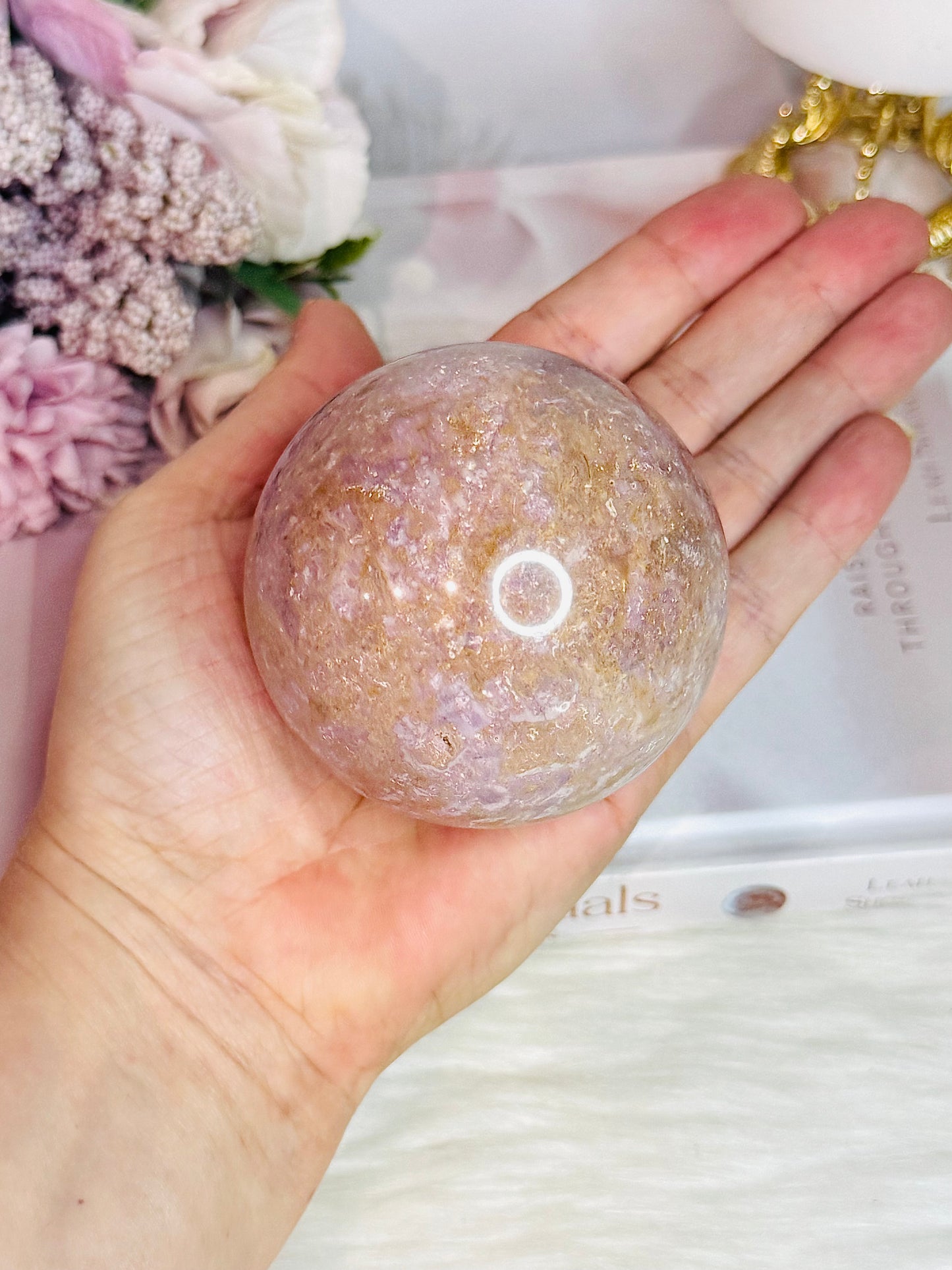 Rare & Beautiful Large Phosphosiderite Sphere On Stand 418grams