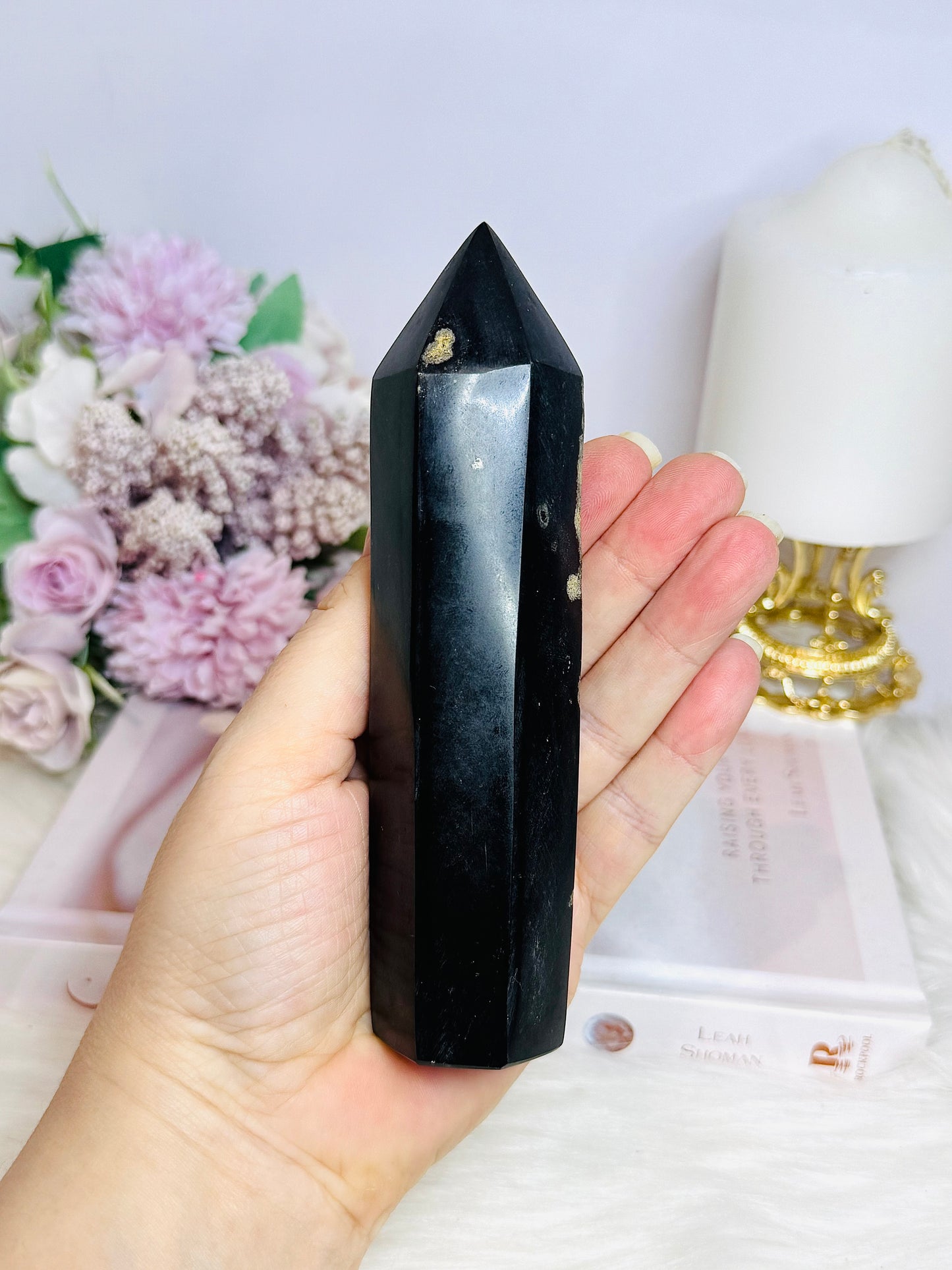 Large Black Tourmaline Tower 14.5cm