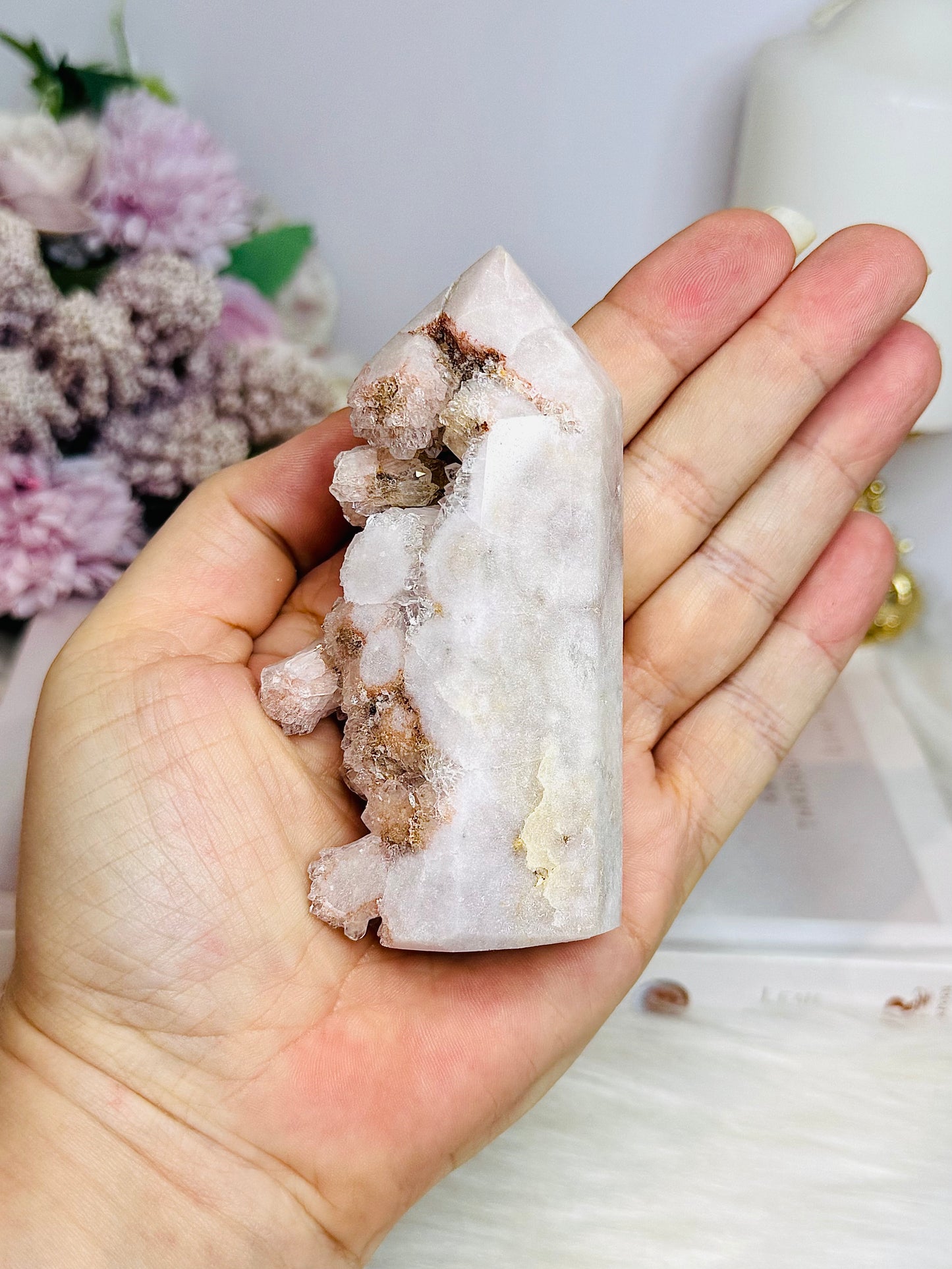 Pink Amethyst Druzy Tower 9.5cm