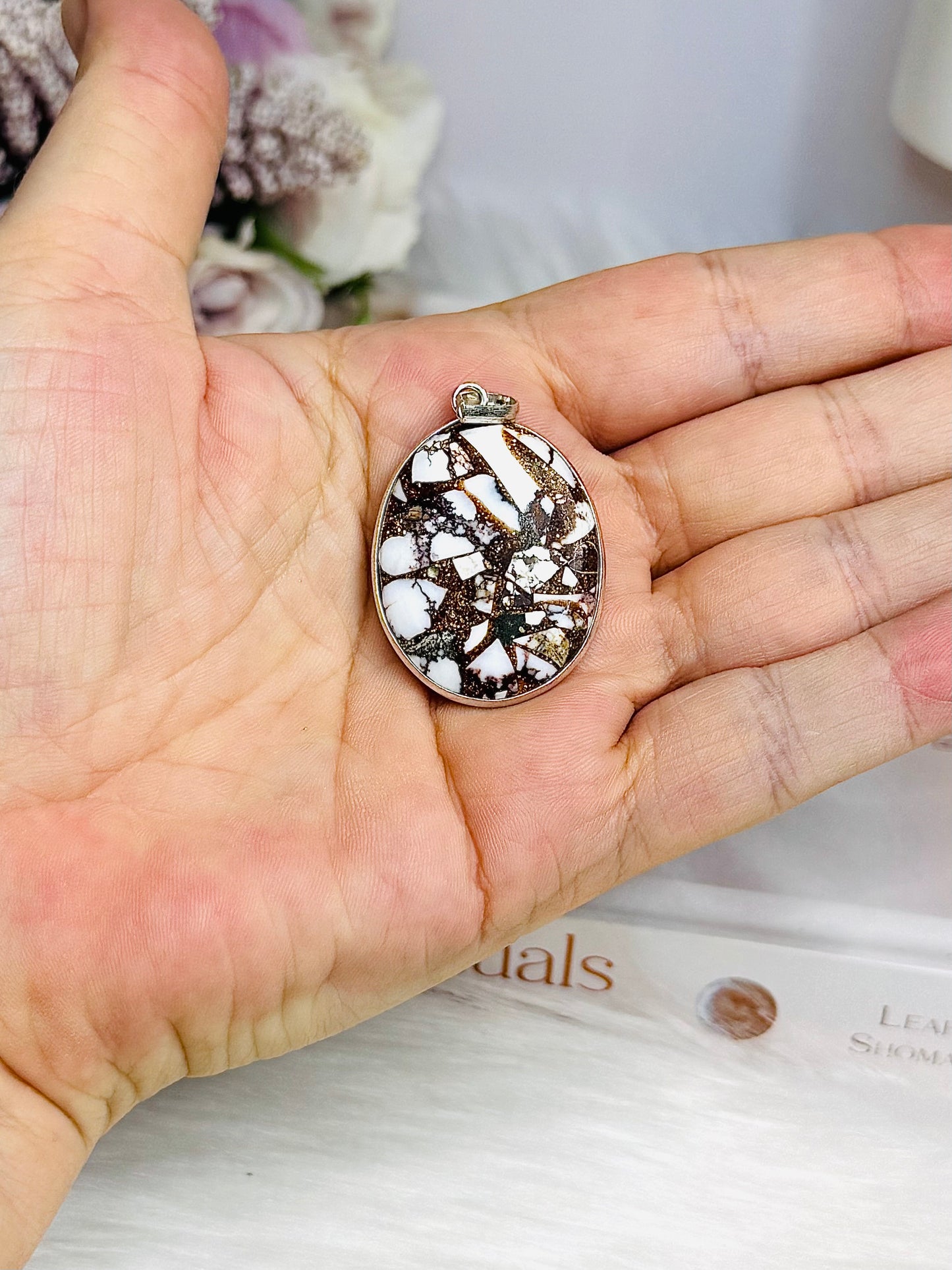 Wild Horse Jasper Sterling Silver Pendant in Gift Bag