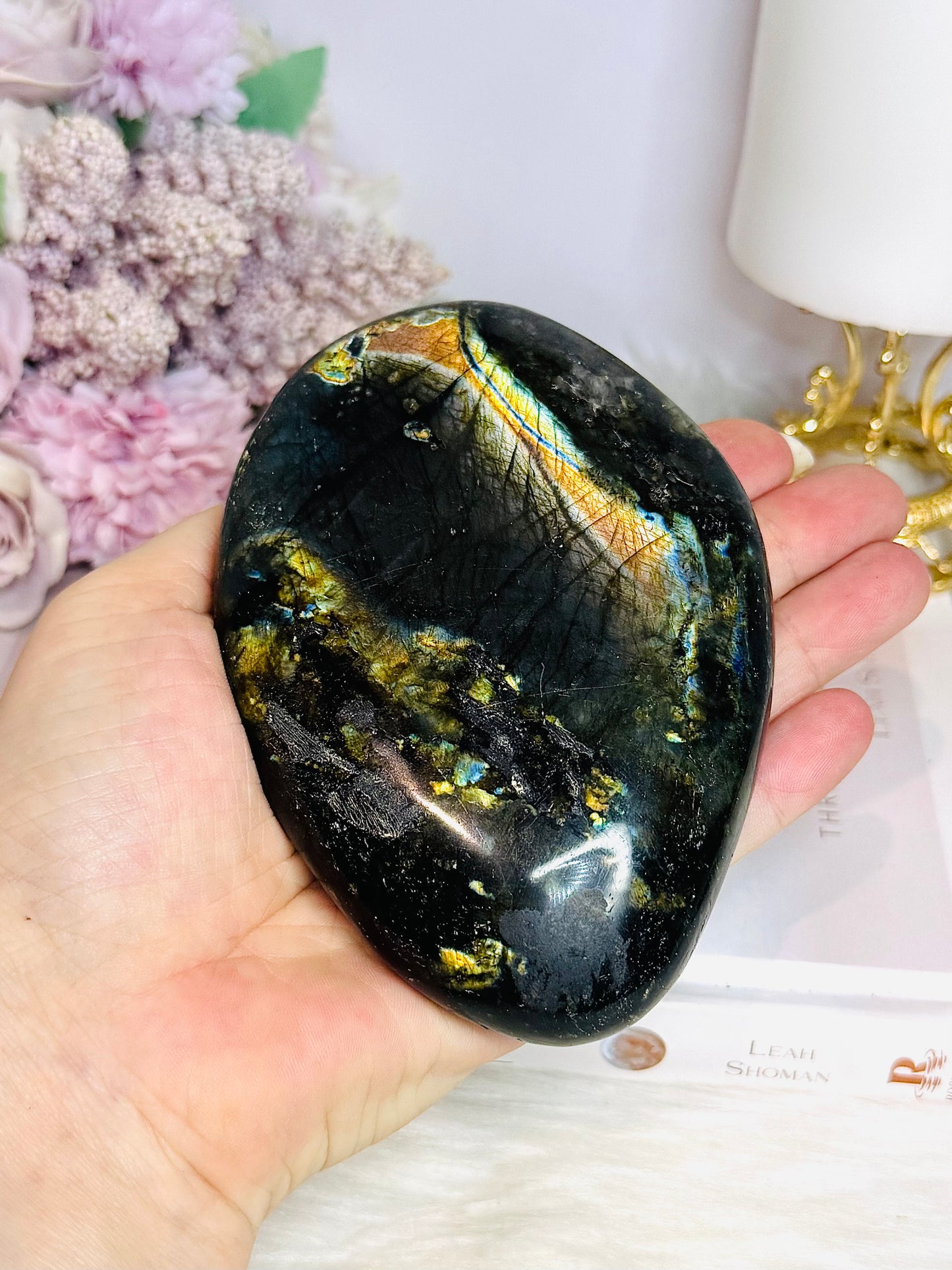 Large Labradorite Freeform with Amazing Flash 11.5cm 455g
