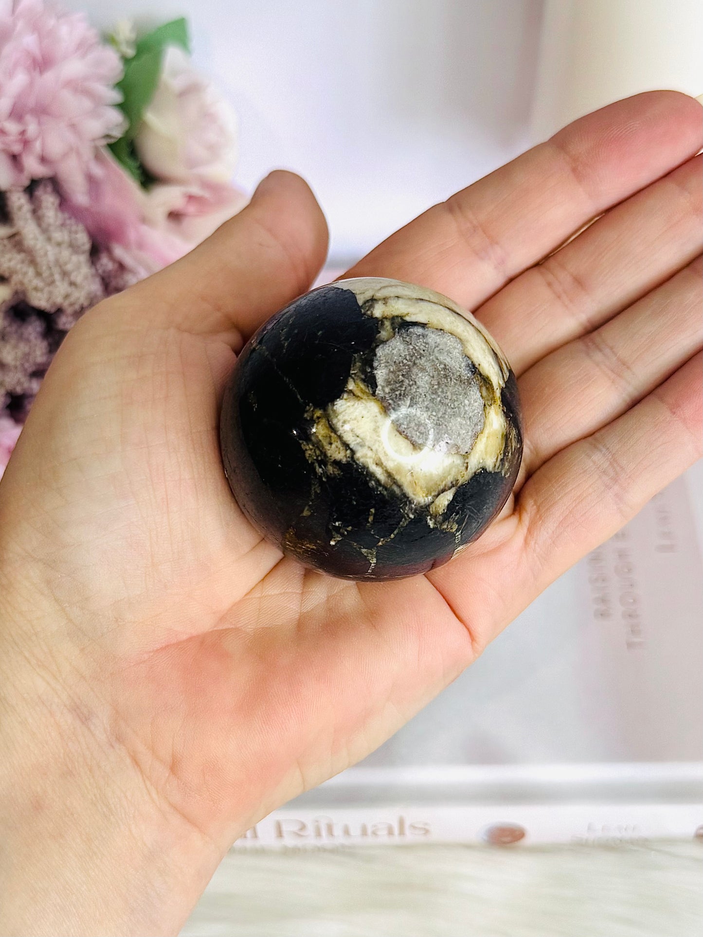 Rare Natural Purpurite Sphere On Stand 202grams
