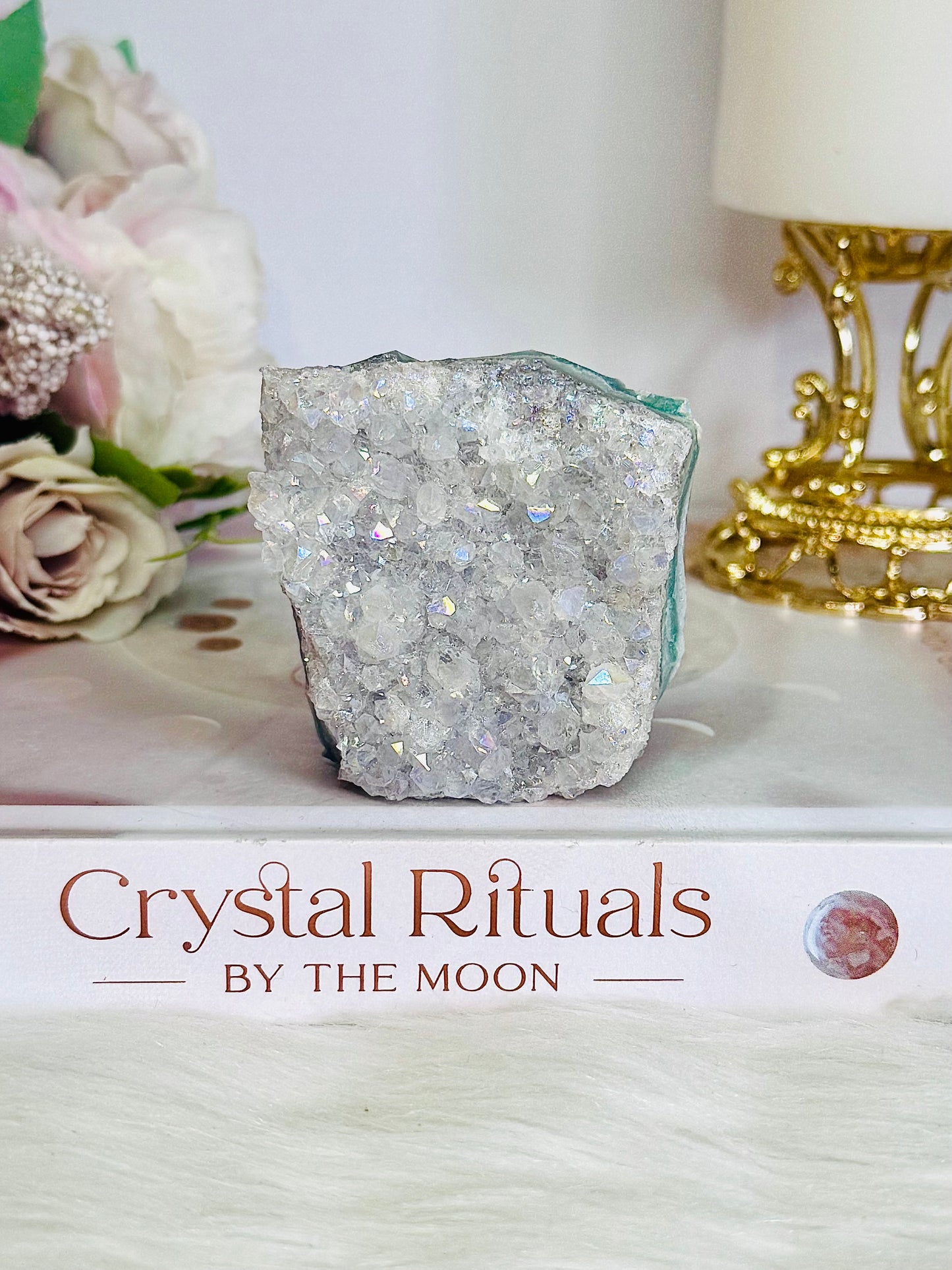 Sparkling Angel Aura Amethyst Cluster From Brazil 5cm