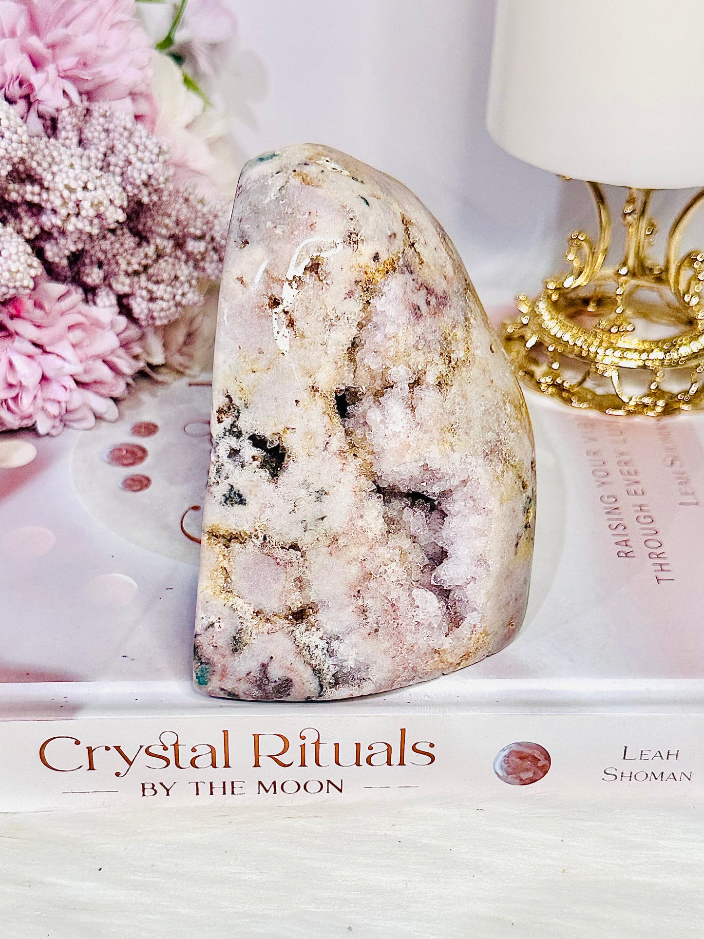 ⚜️ SALE ⚜️ Large 679gram Natural Pink Amethyst Chunky Druzy Freeform From Brazil