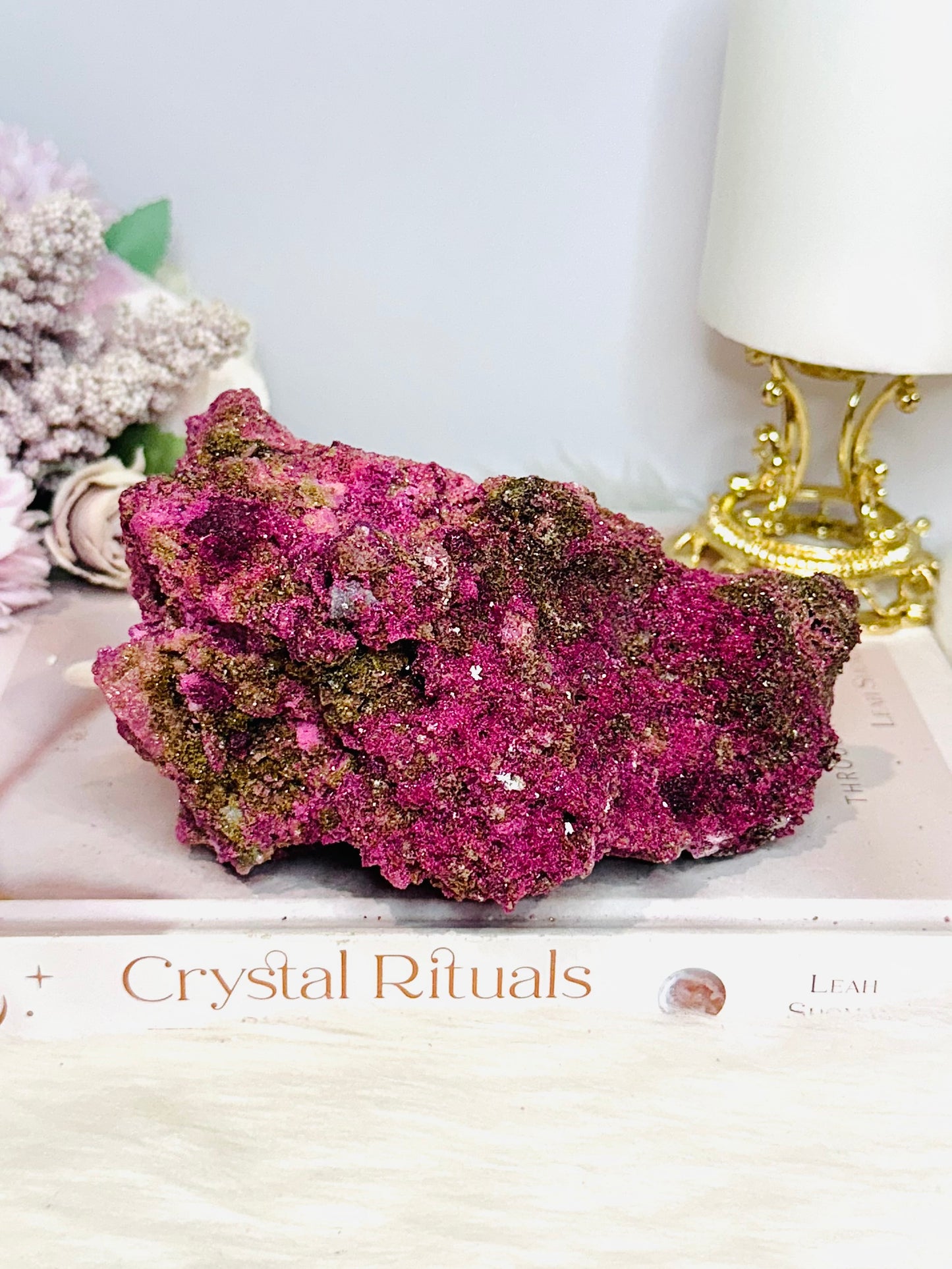 Large Sparkling Honeycomb Ruby Specimen 742g (chemically identical to Natural Ruby)