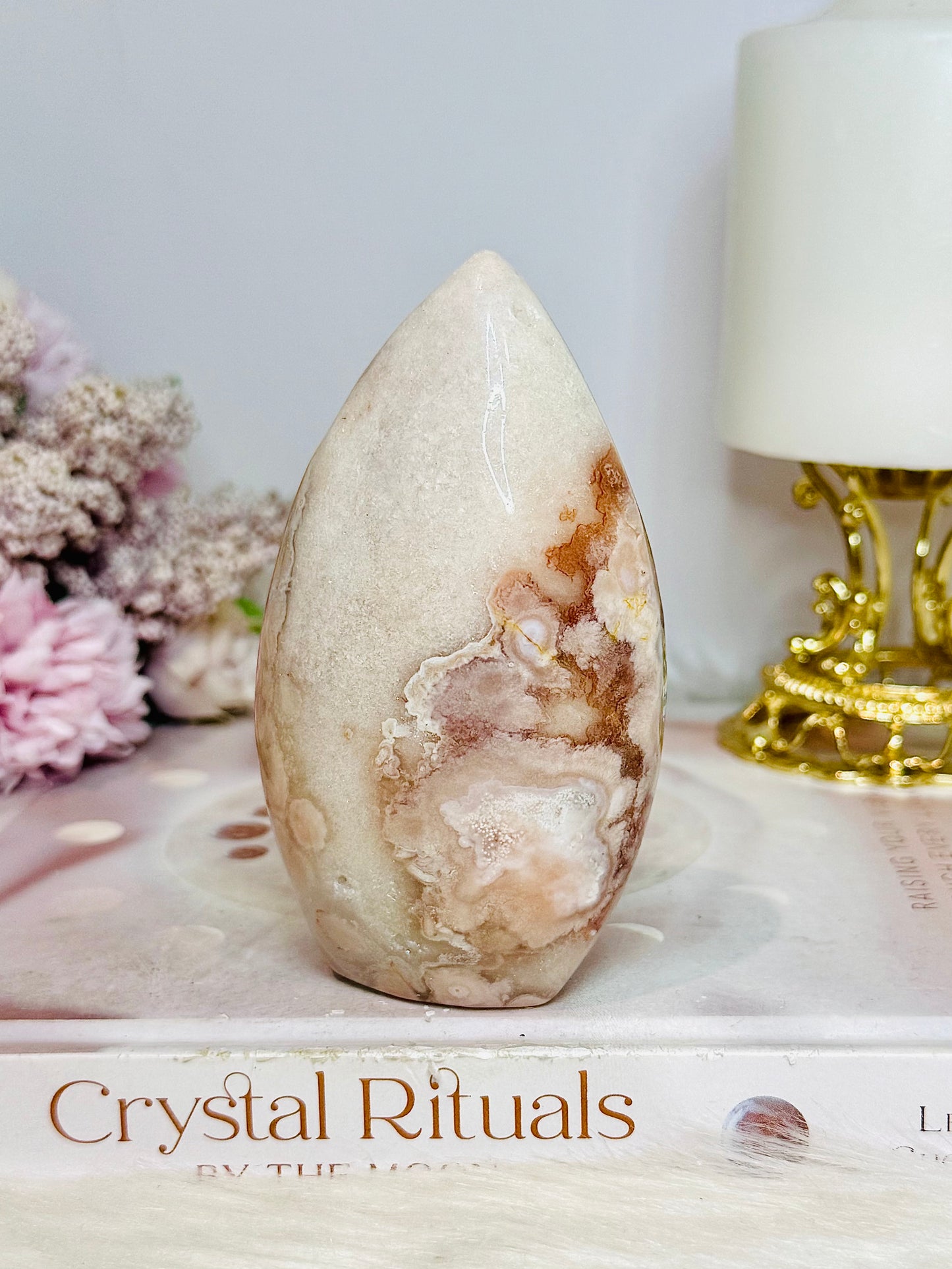 Pink Amethyst Carved Flame | Freeform 10cm 276g