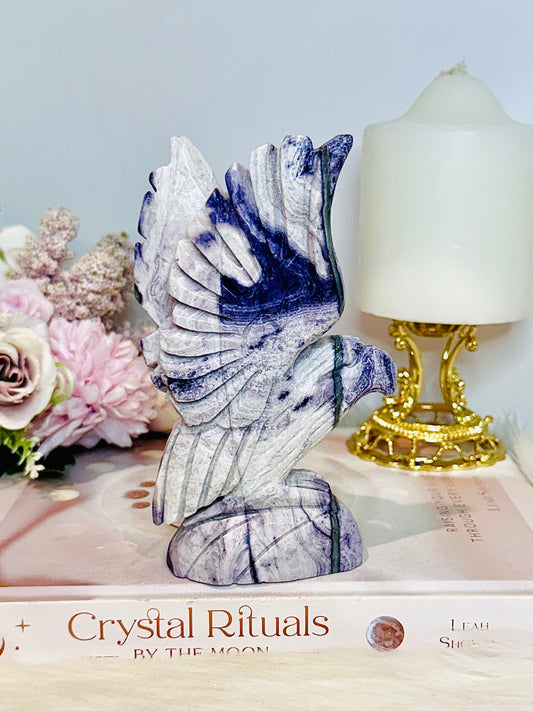 Large Tiffany Stone (Opalised Fluorite) Carved Eagle | Bird 14cm 504g