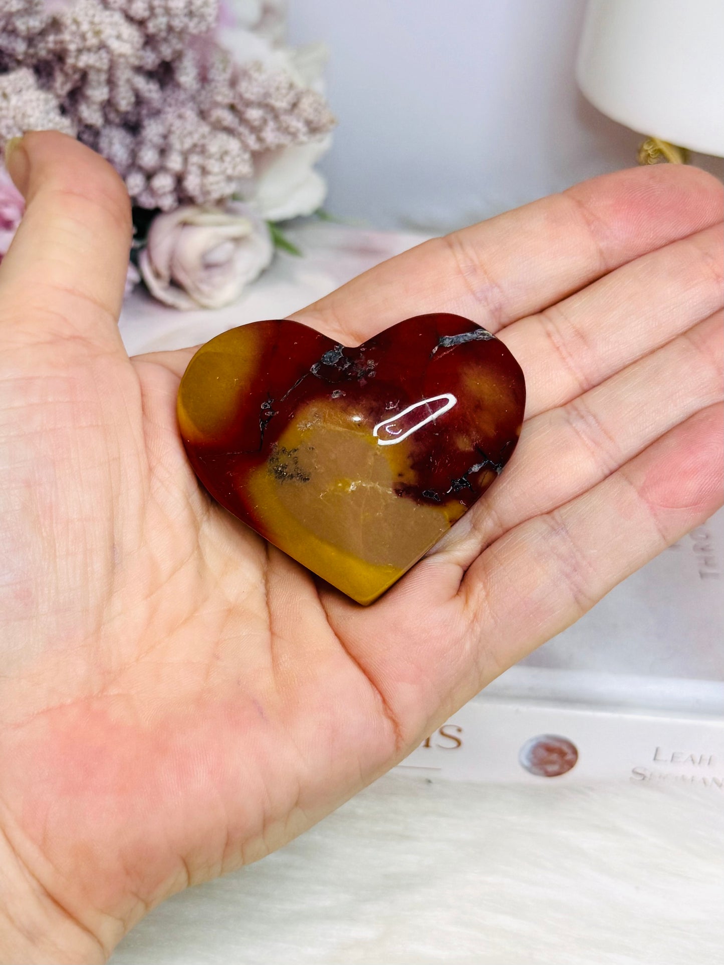 Mookaite Jasper Carved Heart