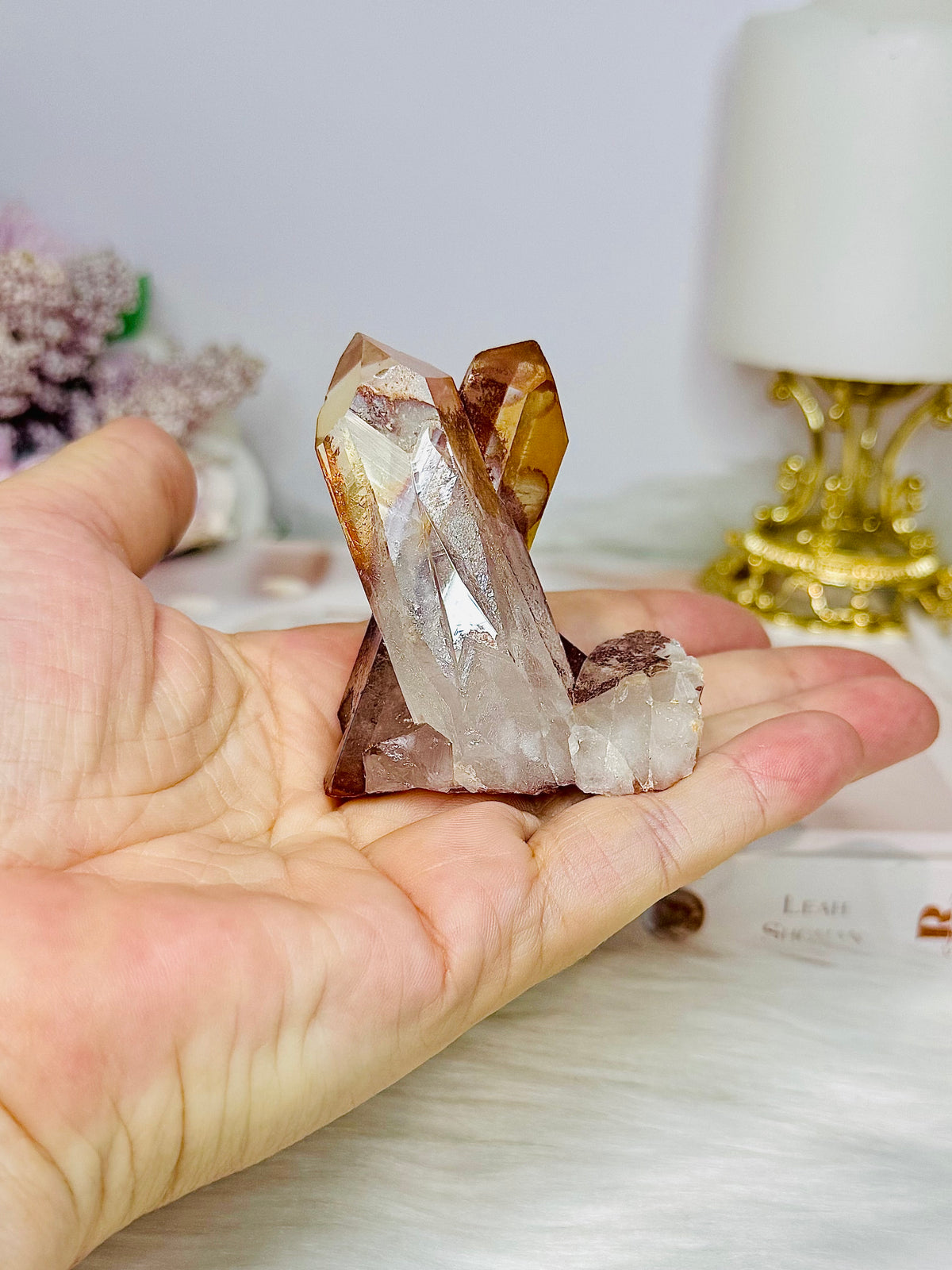 Red & Clear Quartz Cluster 6cm