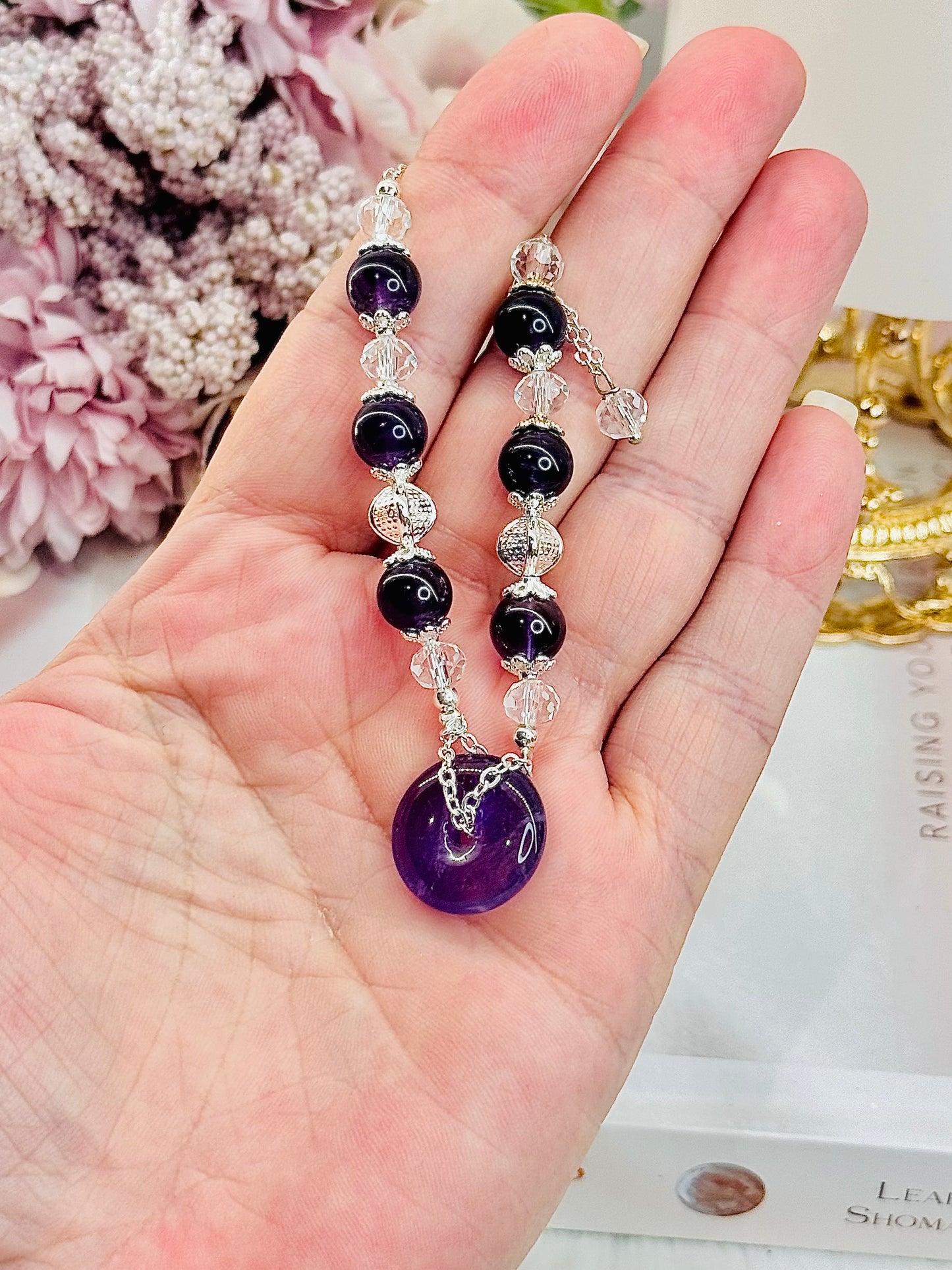 ⚜️ SALE ⚜️ Amethyst Bracelet with Adjustable Cord In Gift Bag