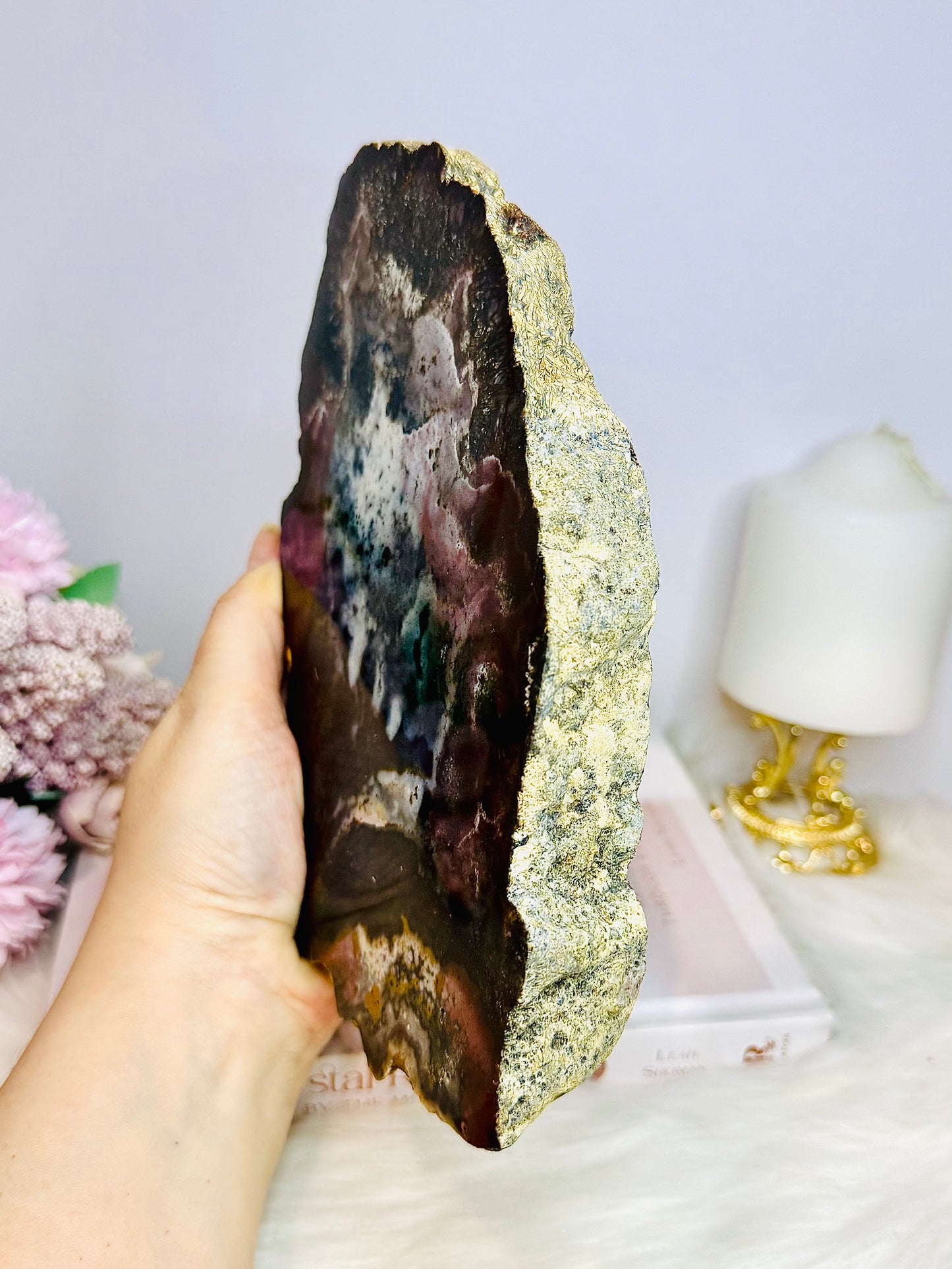 Large Jasper Chunky Slab 22cm 1.1KG On Stand