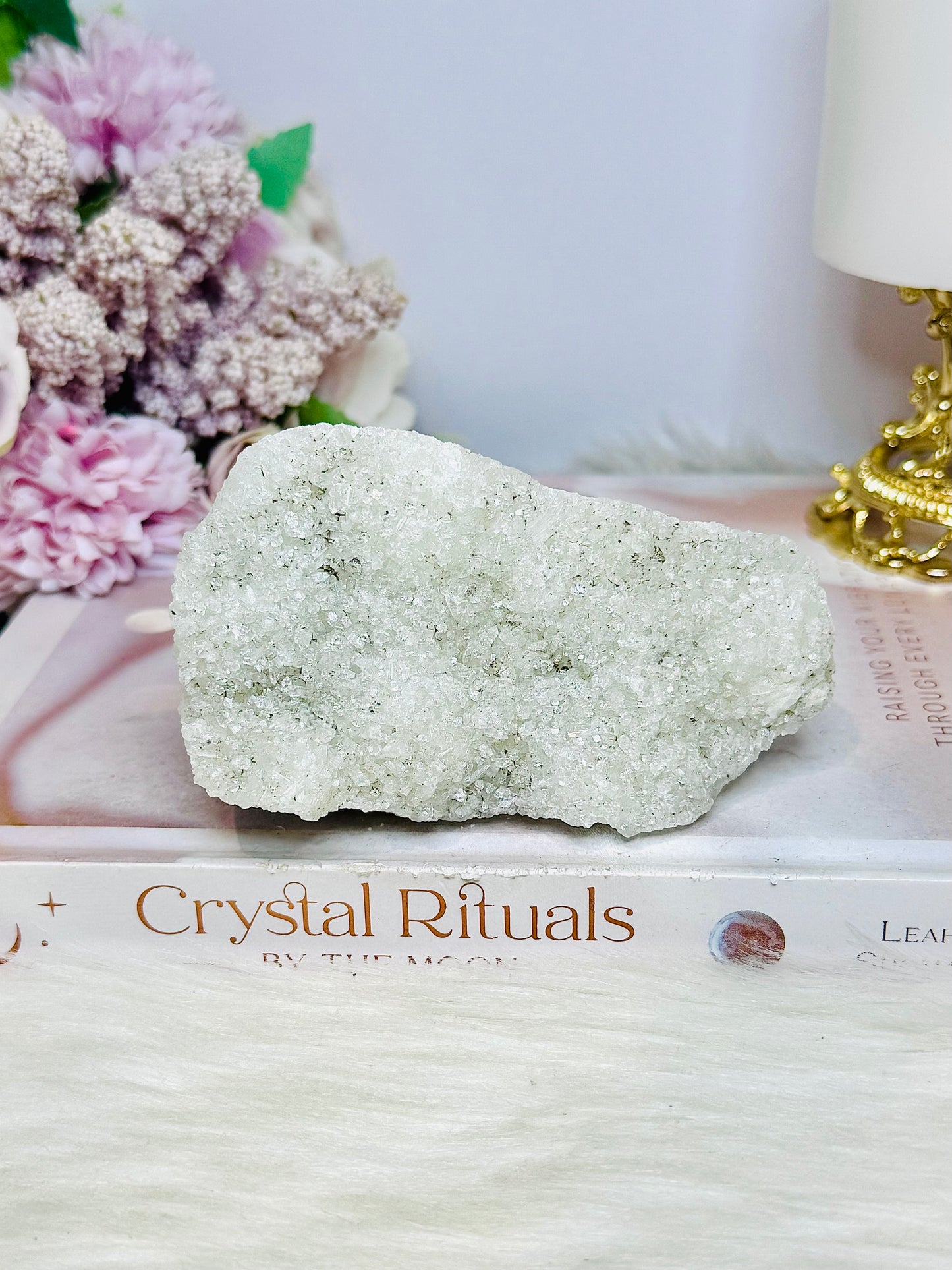 Natural White Apophyllite Freeform Specimen 10cm