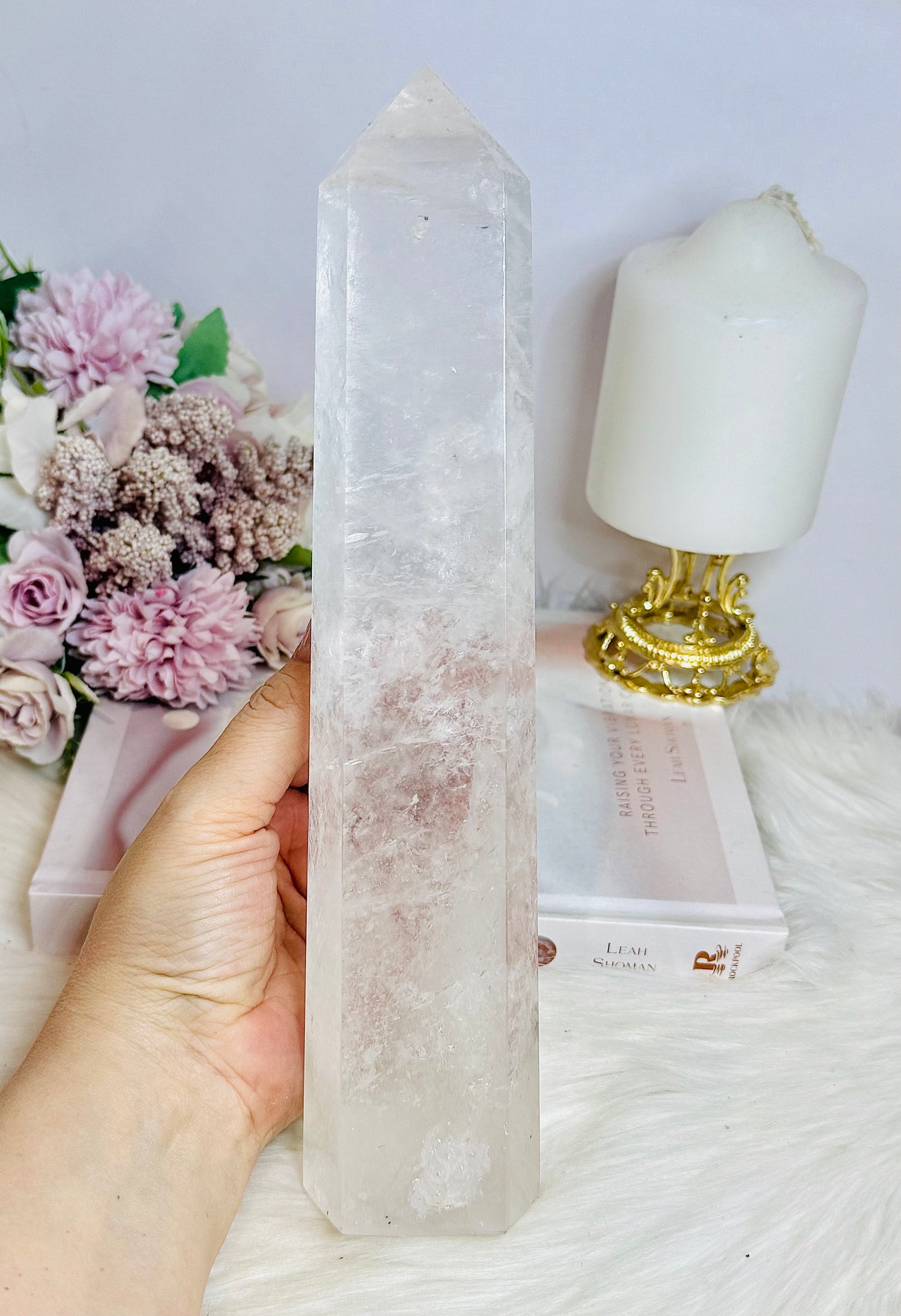Huge Clear Quartz Tower 26cm 1.15KG