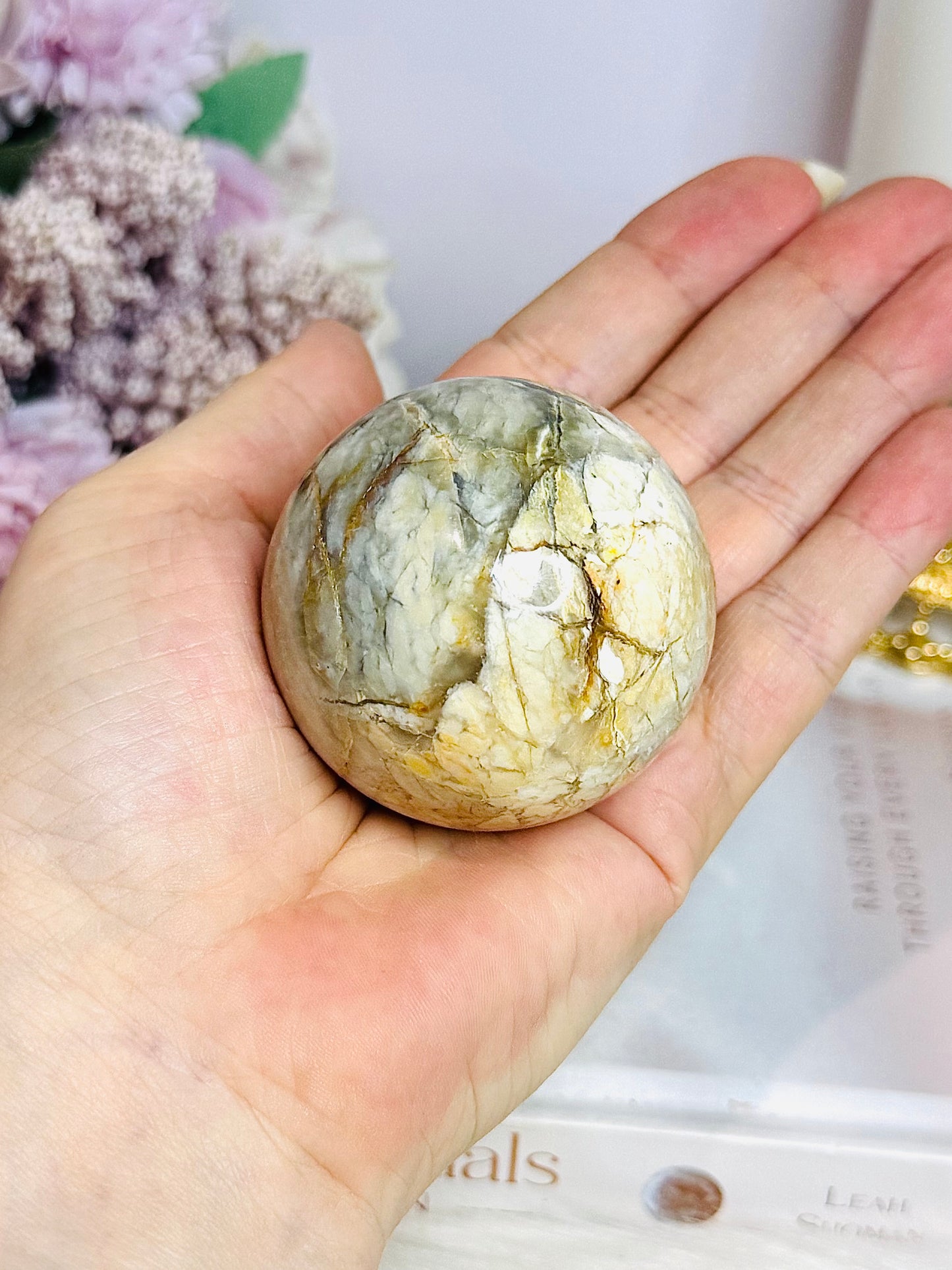 Jasper Sphere on Stand 163g