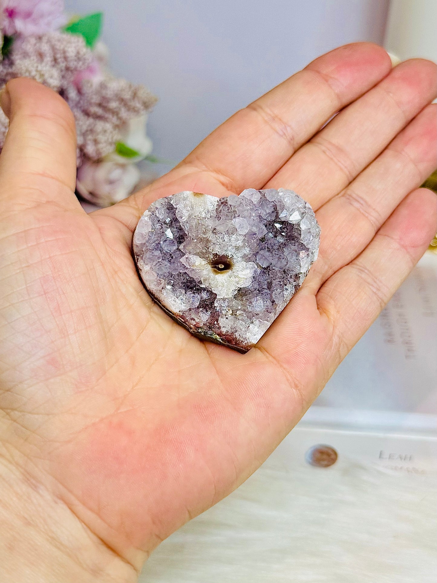 Amethyst Carved Heart 5cm