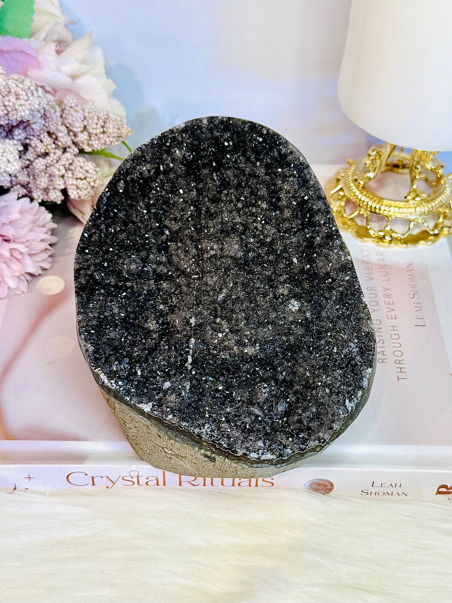 ⚜️ SALE ⚜️ Large Black Galaxy Amethyst Natural Freeform Cluster 1.06KG