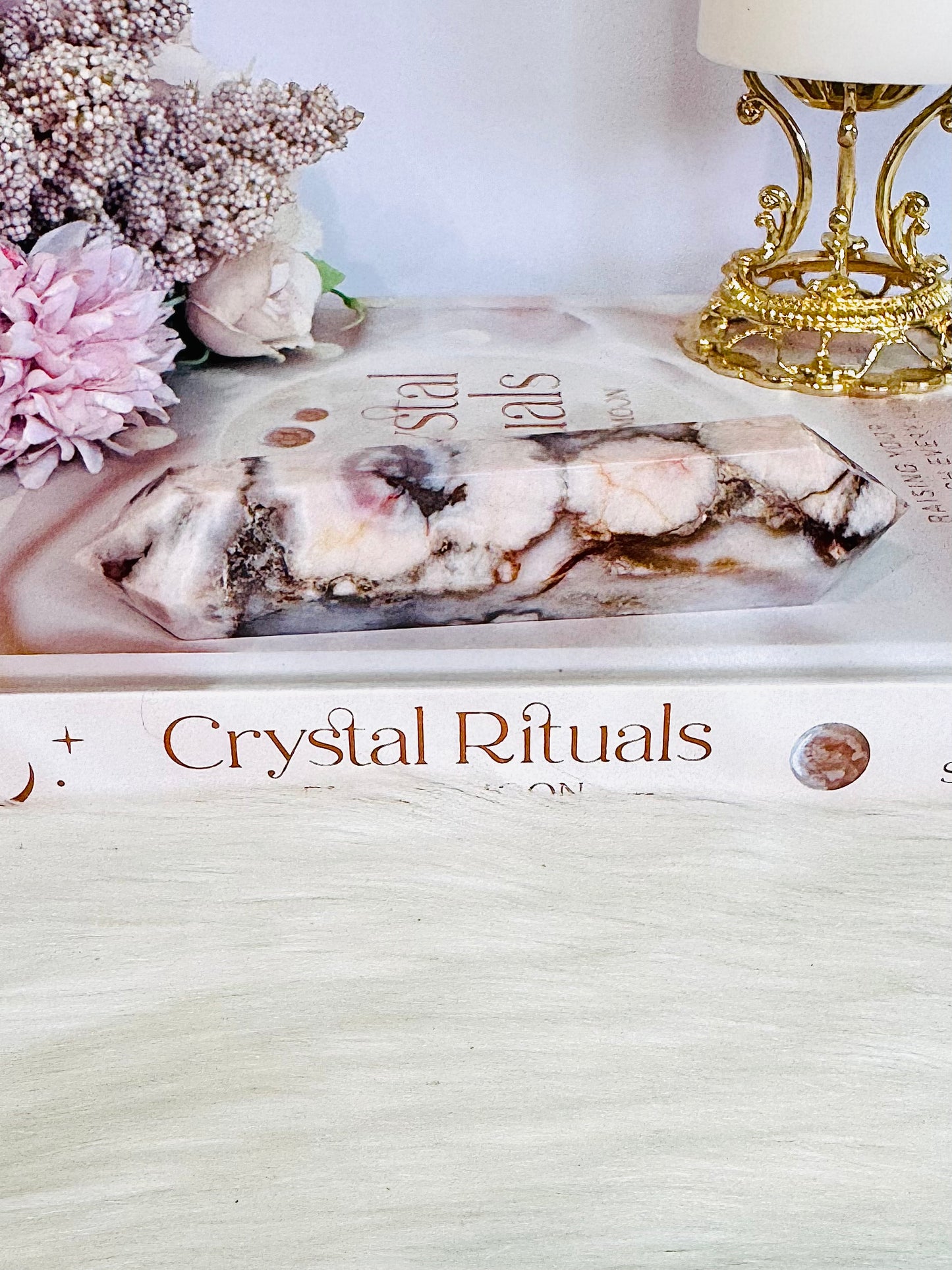 Flower Agate Double Terminated Point 12.5cm