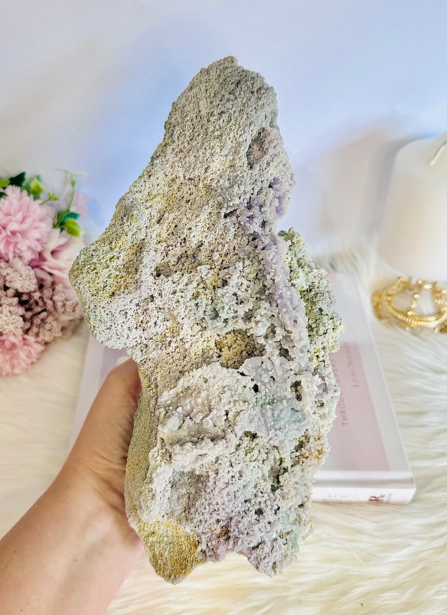 ⚜️ SALE ⚜️ Huge 26cm 2.15KG Natural Grape Agate | Purple Chalcedony Specimen