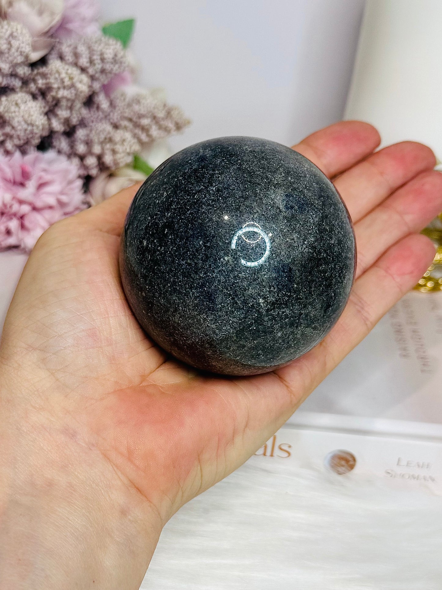 Large Bloodstone Sphere on Stand 420g