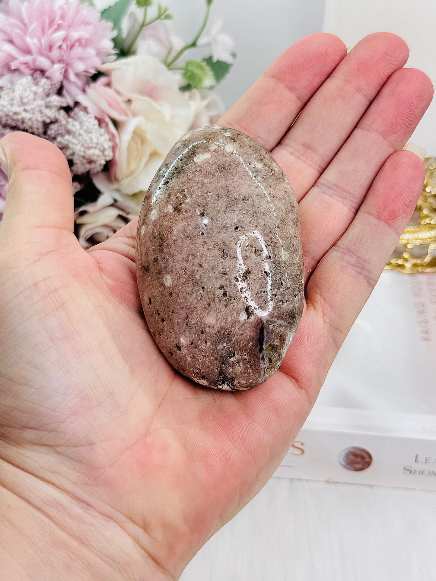 Beautiful Large Chunky Pink Amethyst Palm Stone ~ Perfect for your handbag